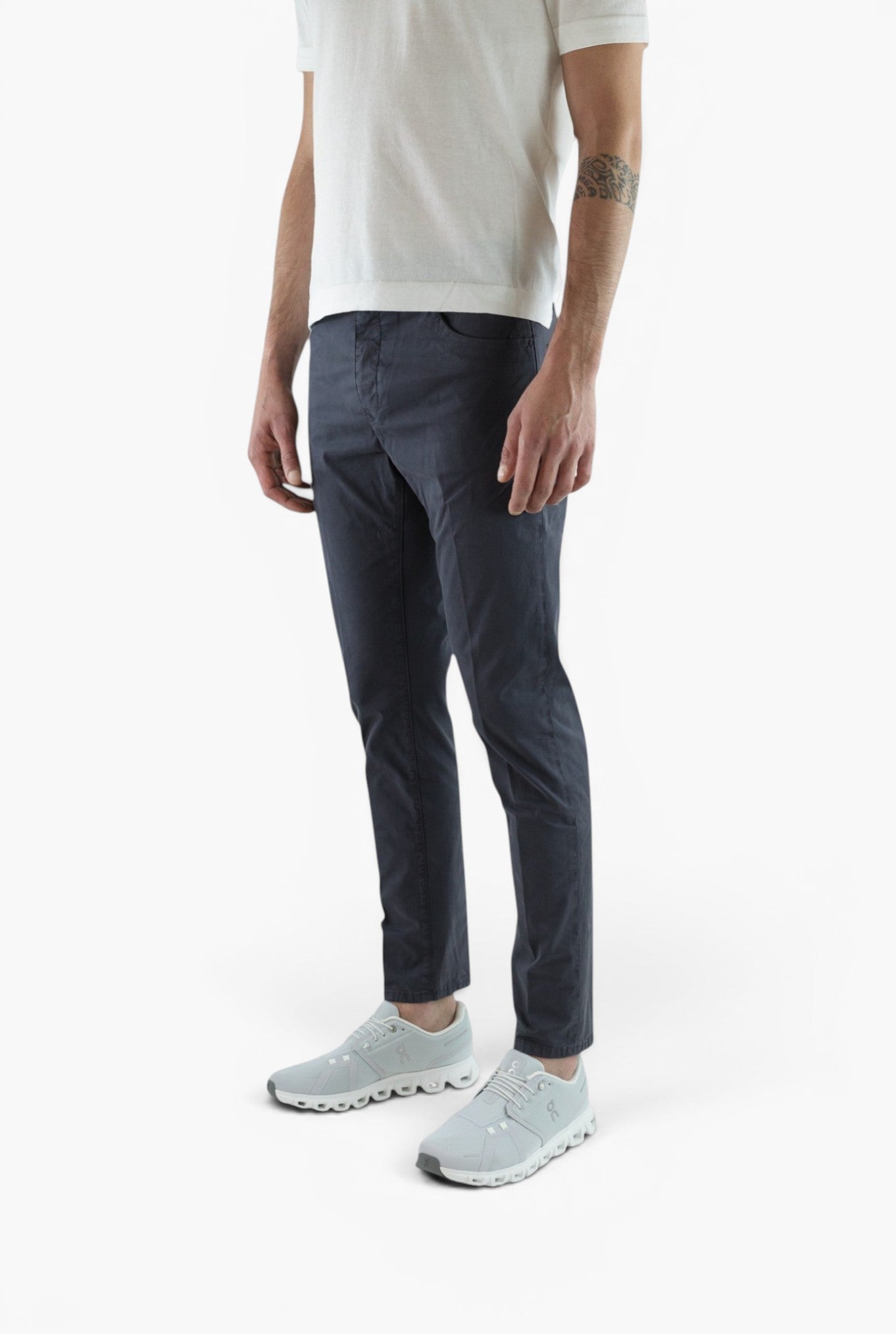 Pantaloni Sartoriali 5 Tasche Stretch Blu Scuro INCOTEX