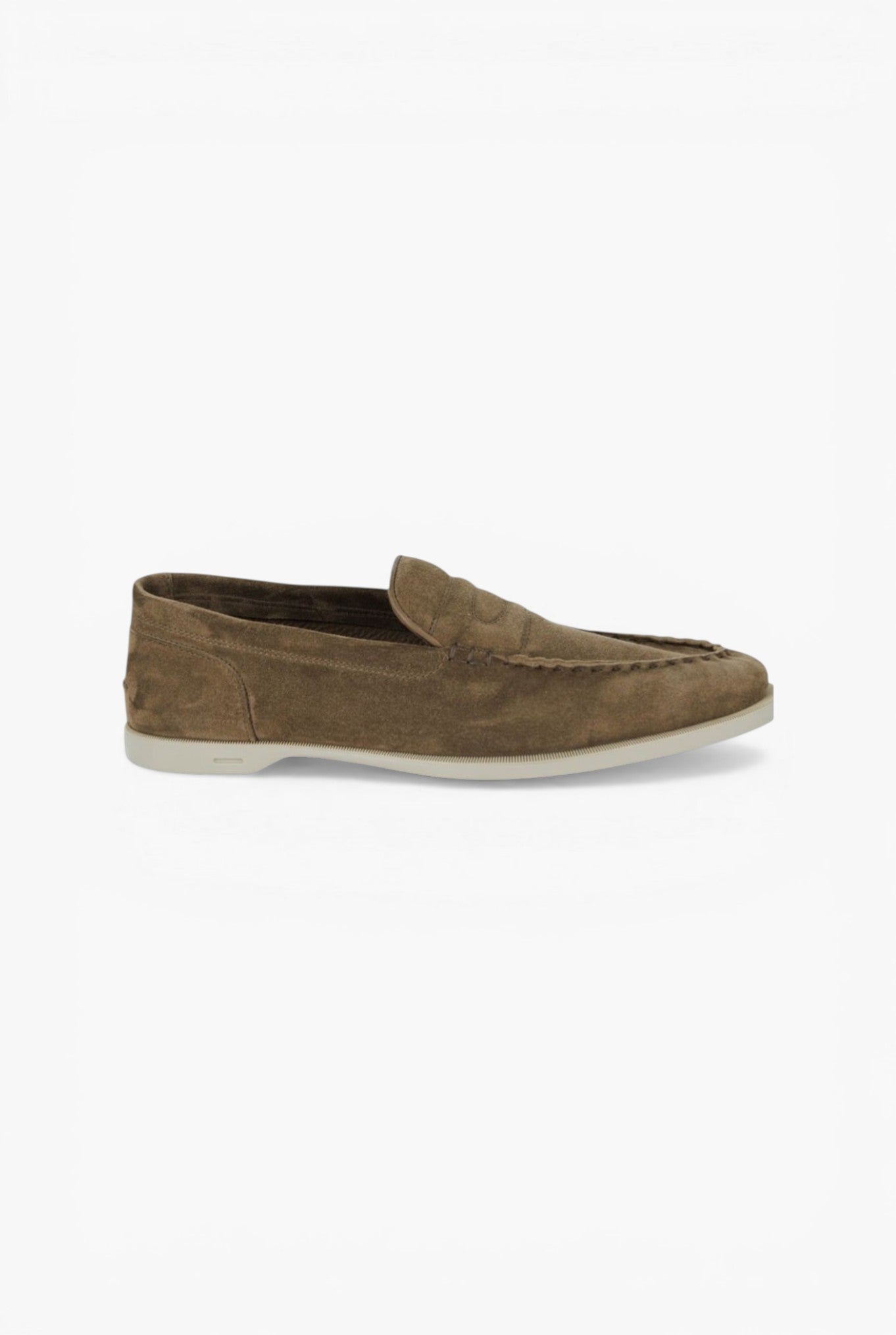 JOHN LOBB Mocassino "Pace" Suede Verde Oliva