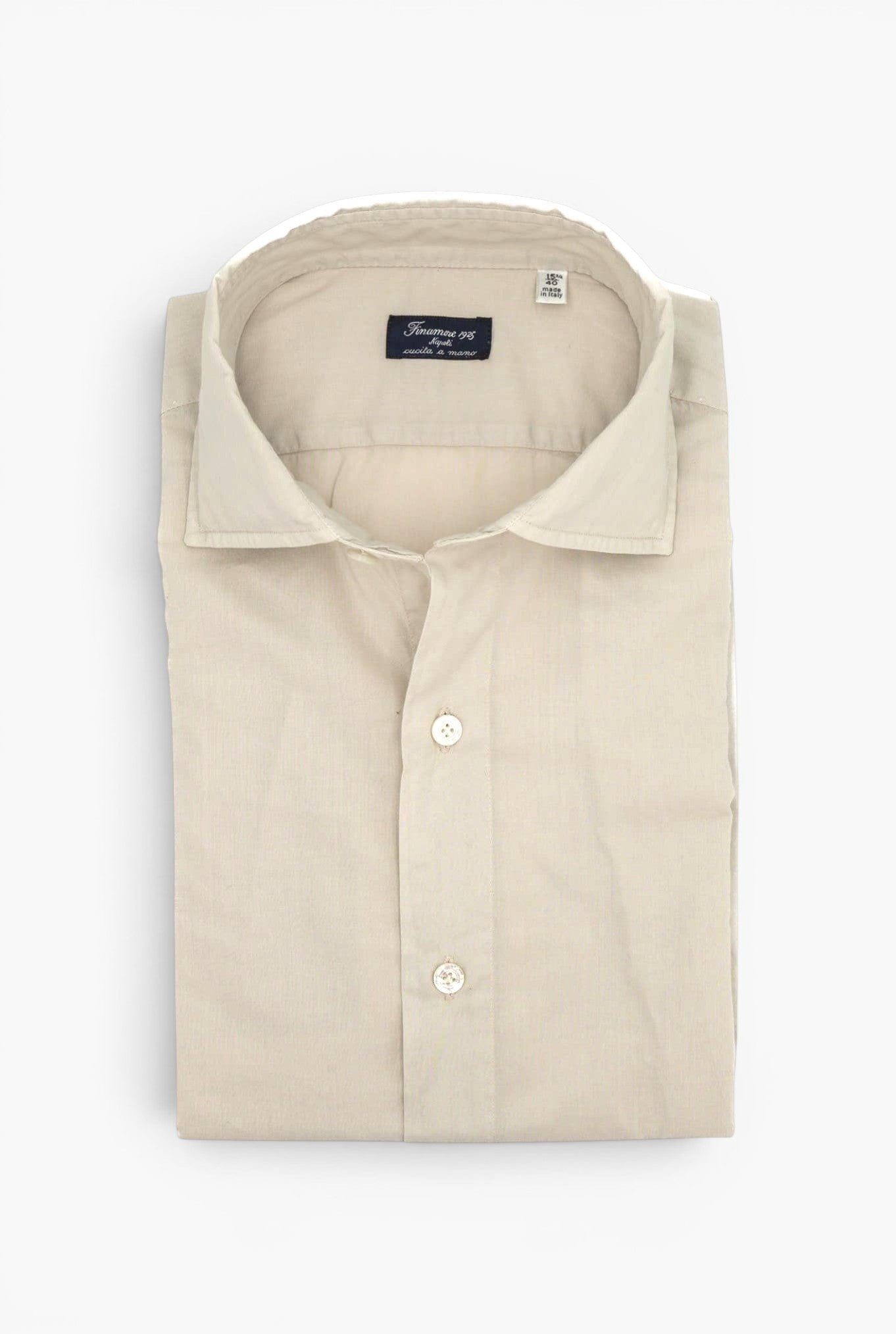Camicia Napoli Cotone Superlight Beige FINAMORE