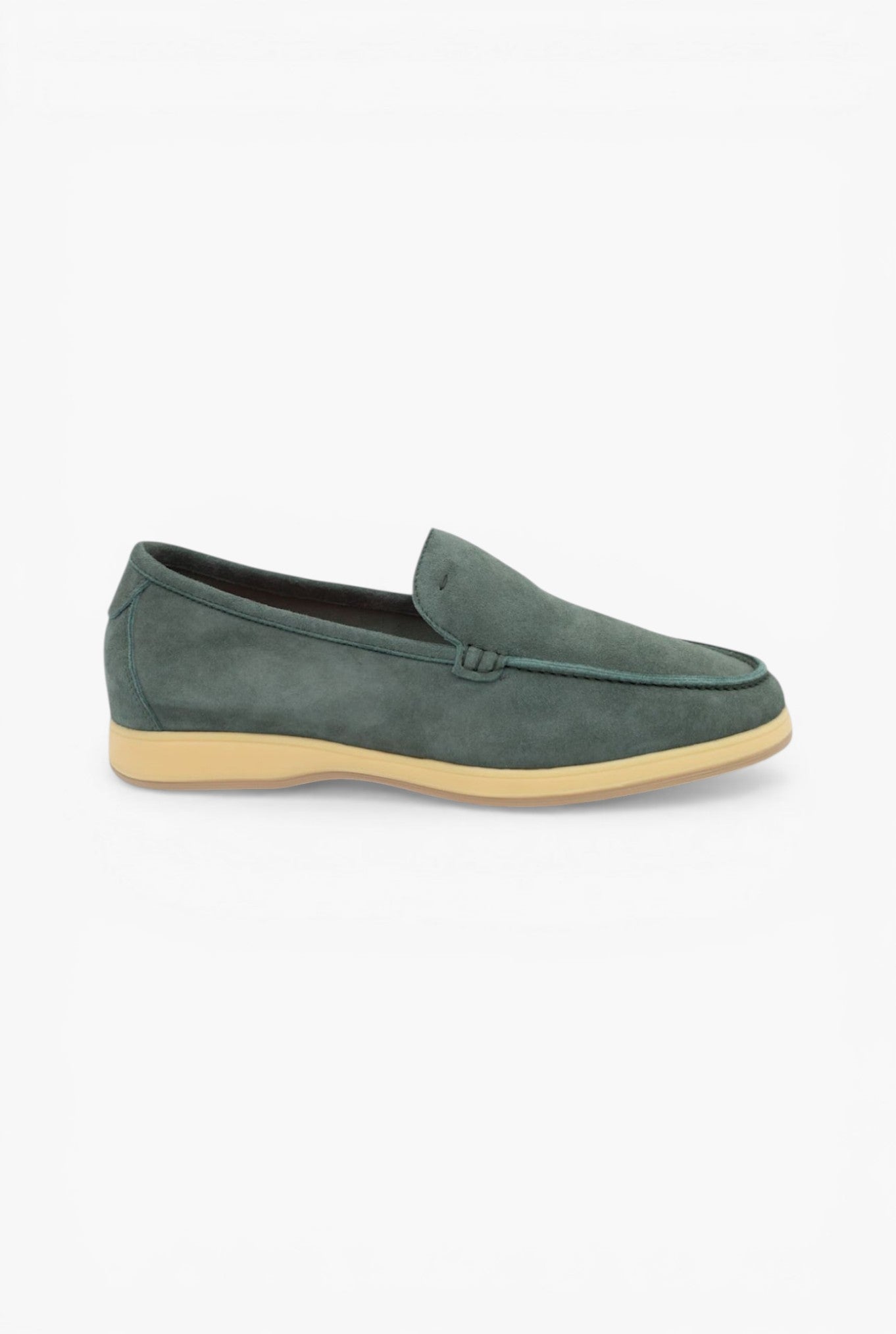 Mocassini Sfoderati in Suede Verde - Guarino Store