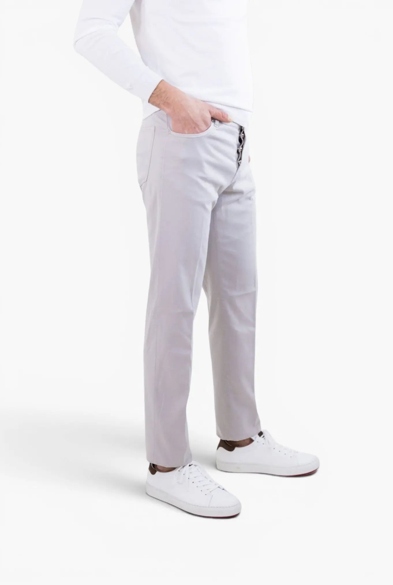 Pantaloni 5 Tasche Tortora KITON