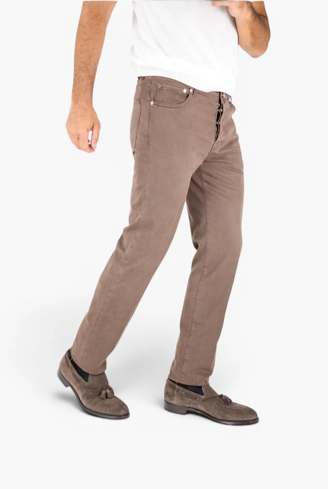 Pantaloni 5 Tasche Castagna KITON
