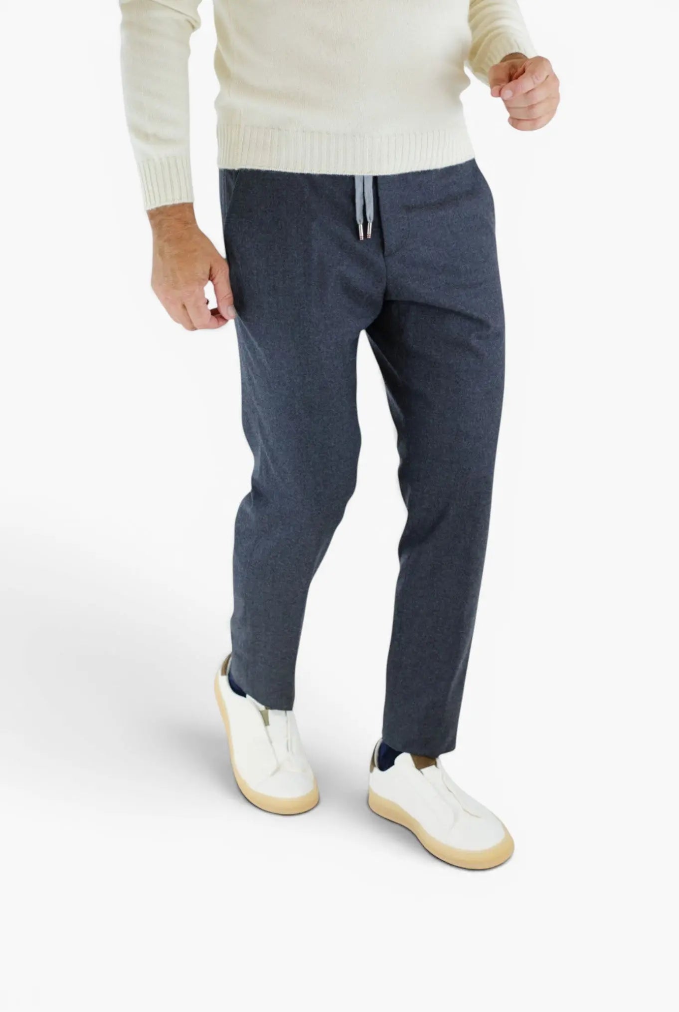 Pantaloni Cashmere Grigio Antracite PESCAROLO