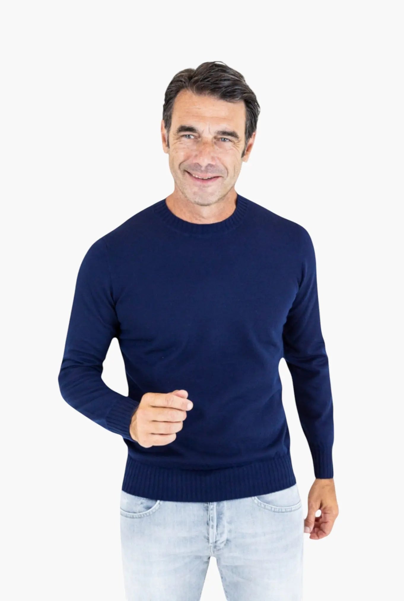 Girocollo Cashmere Duvet Blu Navy FIORONI