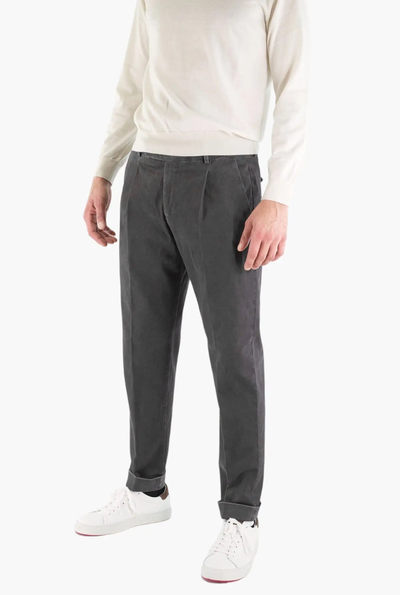 Pantaloni "Edge Rebel" Gabardina Cotone Antracite PT