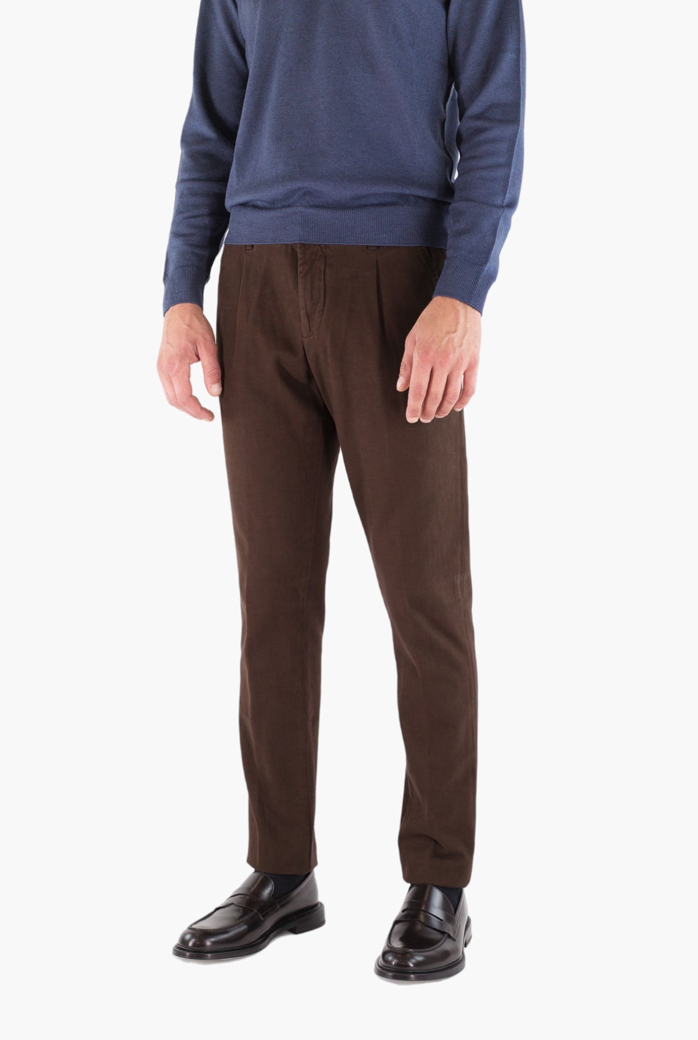 Pantaloni Supersoft Cotone Cashmere Caffè - Guarino Store