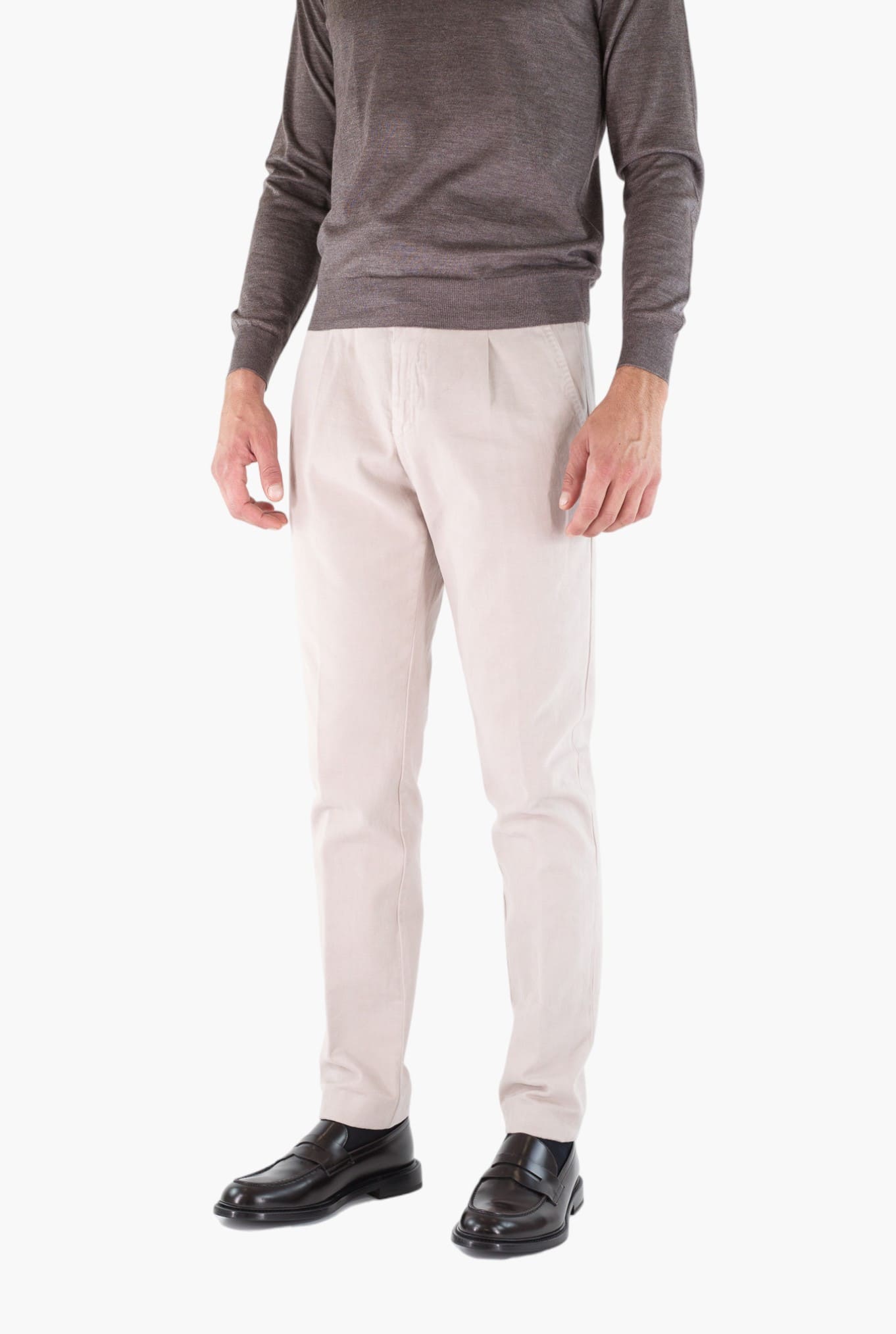 Pantaloni Supersoft Cotone Cashmere Beige - Guarino Store