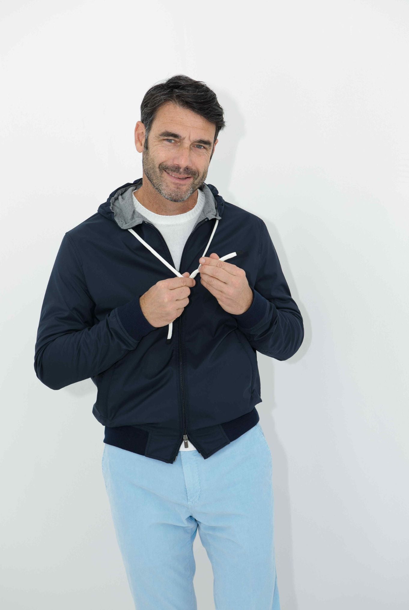 GUARINO Giubbino con Cappuccio Blu - Guarino Store