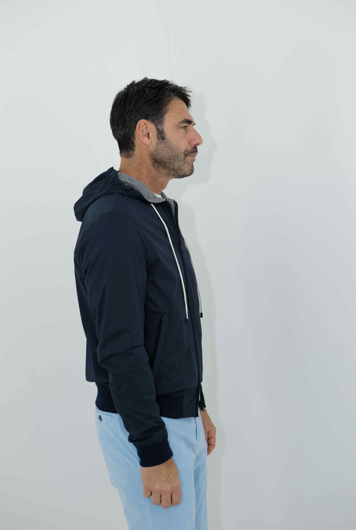 GUARINO Giubbino con Cappuccio Blu - Guarino Store