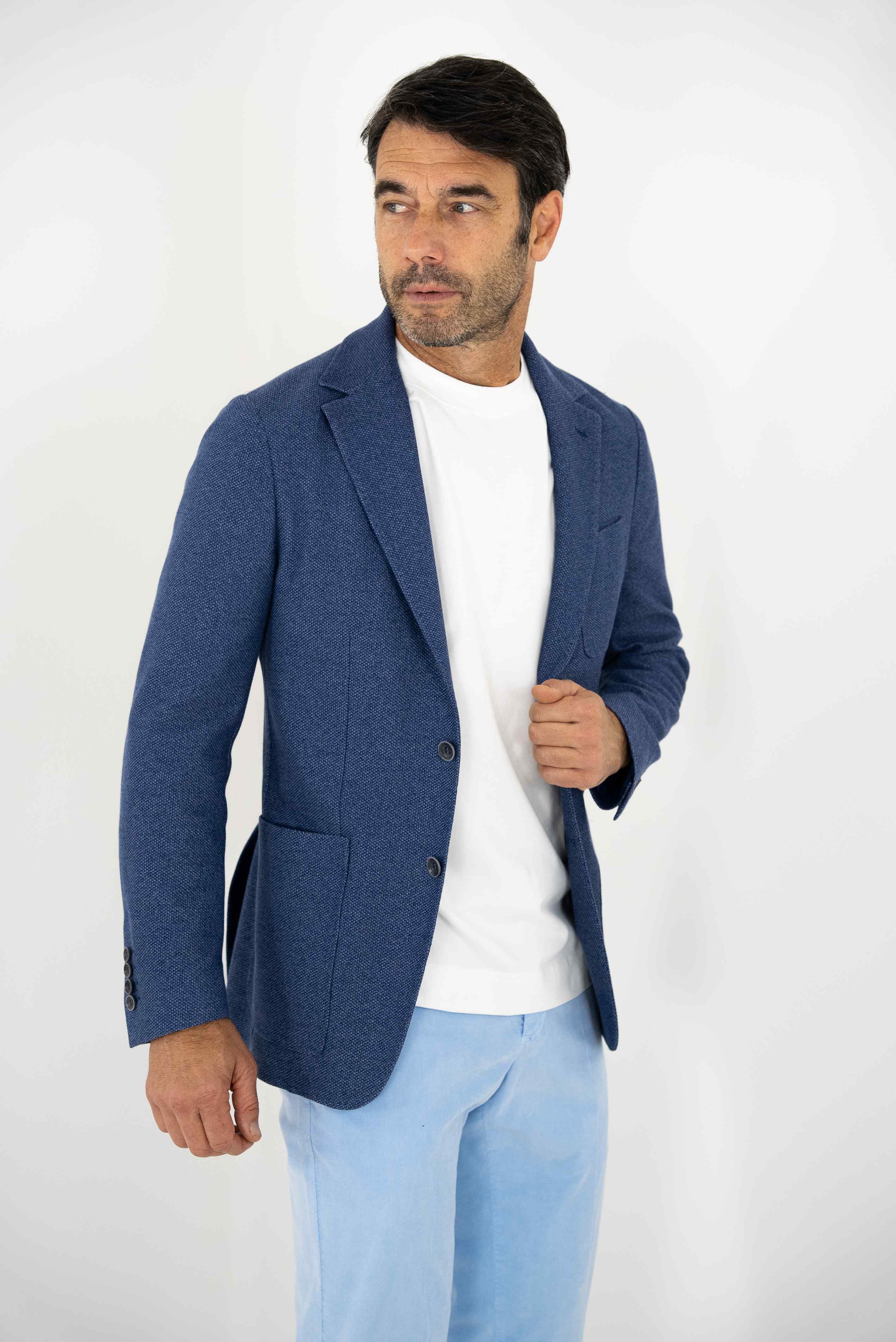 Canali Giacca Sfoderata 2 Bottoni Azzurra - Guarino Store