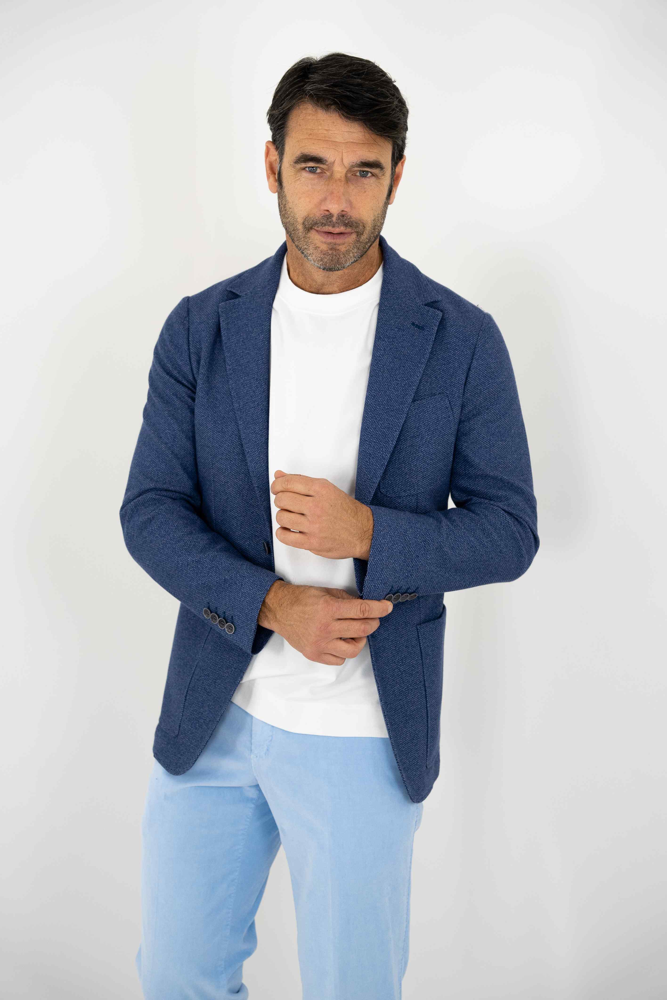 Canali Giacca Sfoderata 2 Bottoni Azzurra - Guarino Store