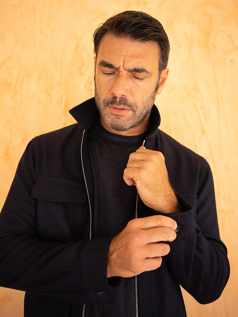 Pescarolo Giubbino in Cashmere Elasticizzato nero - Guarino Store