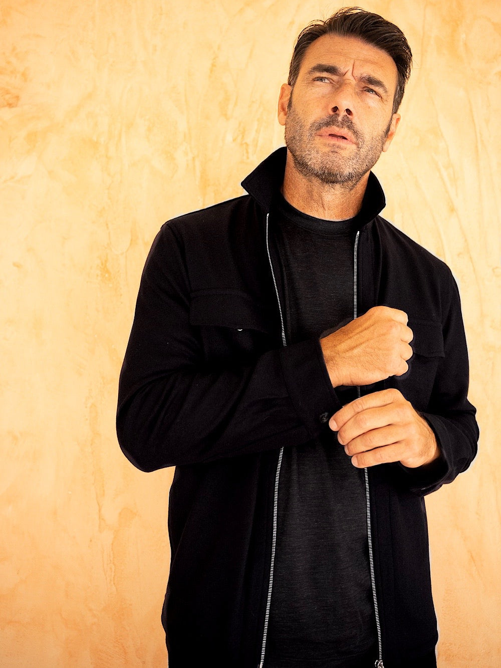 Pescarolo Giubbino in Cashmere Elasticizzato nero - Guarino Store