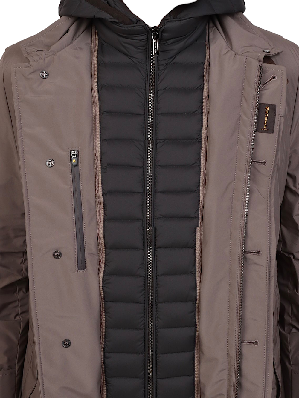 Cappotto Impermeabile imbottito in piuma d'oca beige - Guarino Store