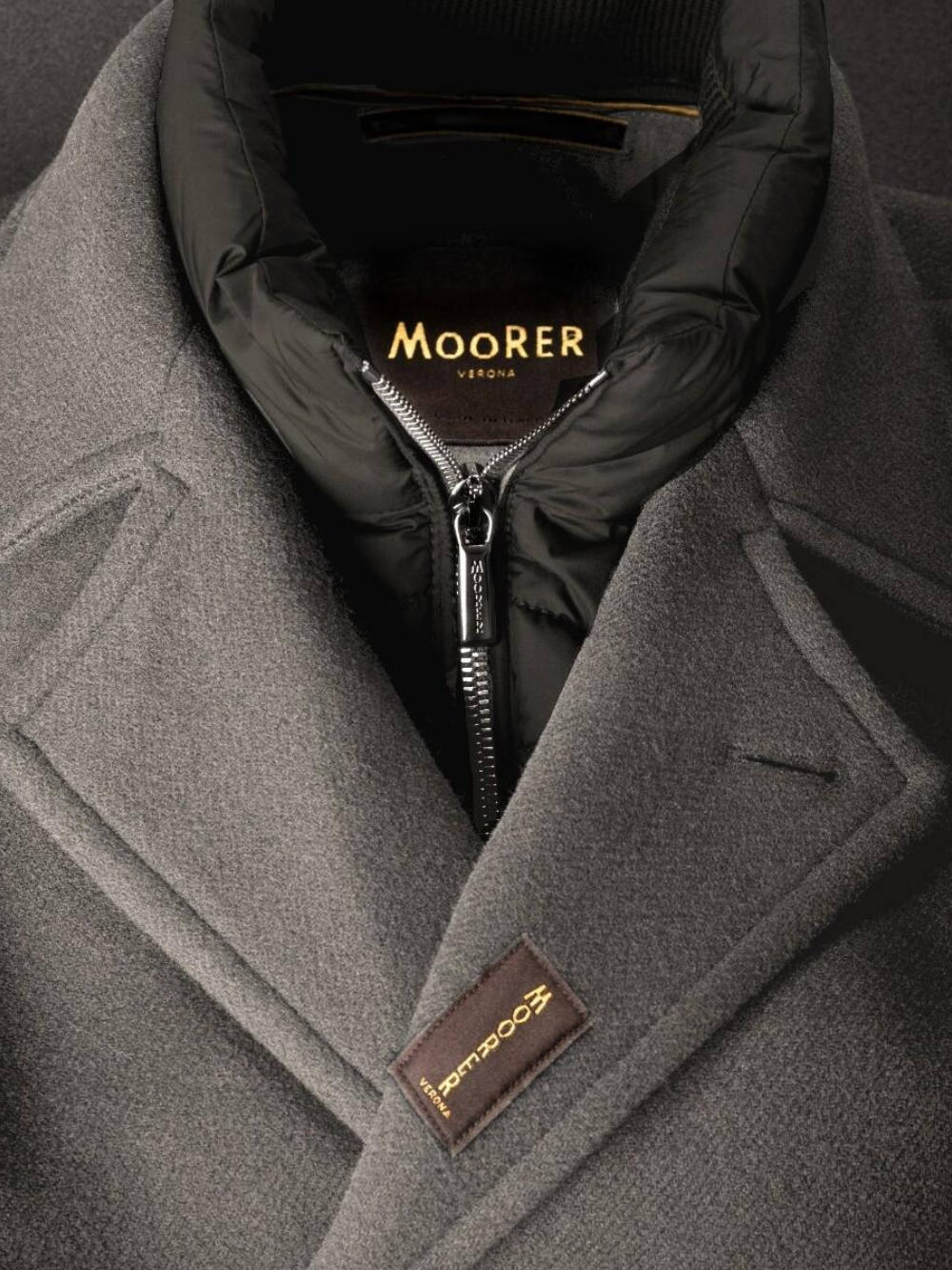 Peacot Doppio Petto imbottito tortora - Guarino Store