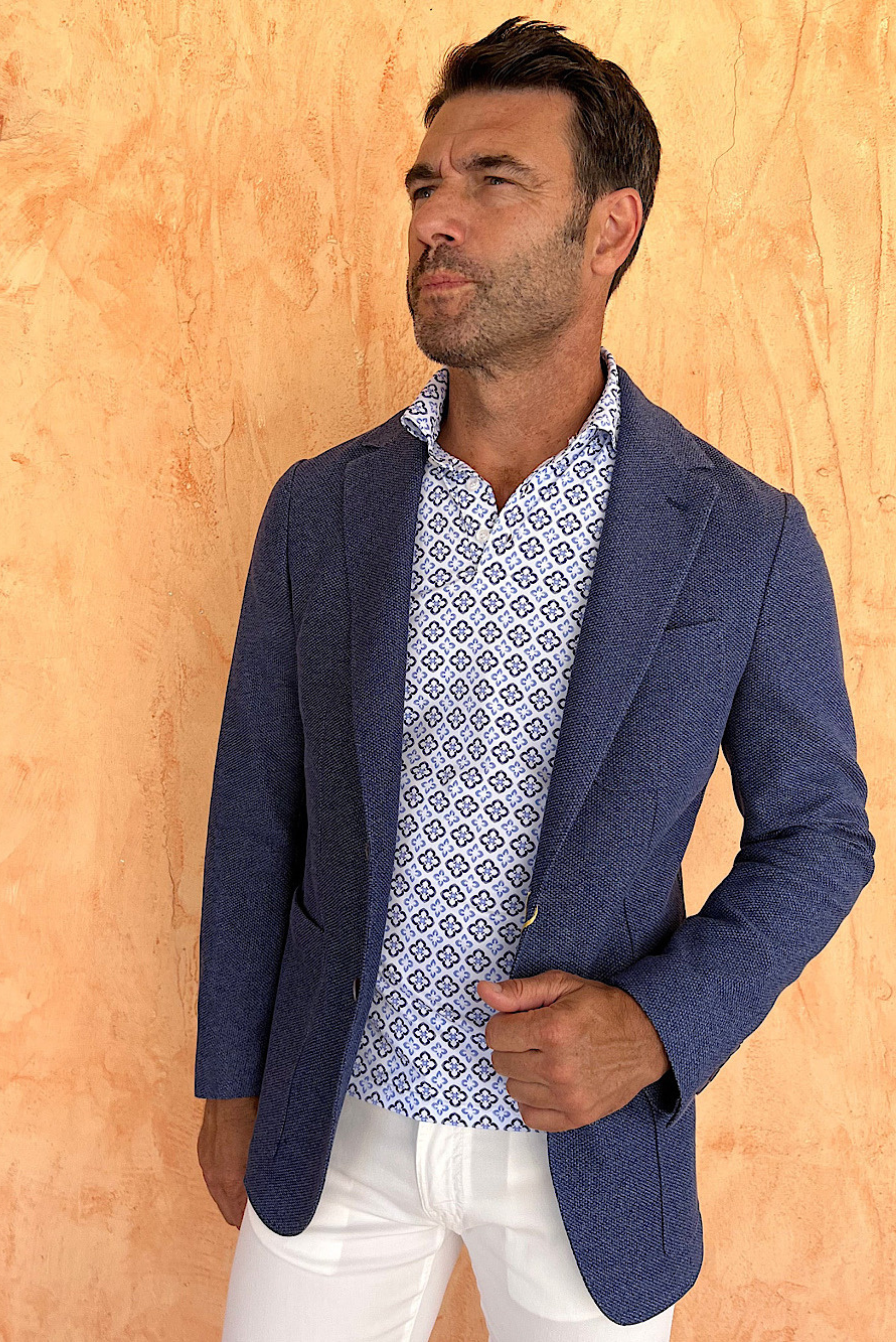 Canali Giacca Sfoderata 2 Bottoni Azzurra - Guarino Store