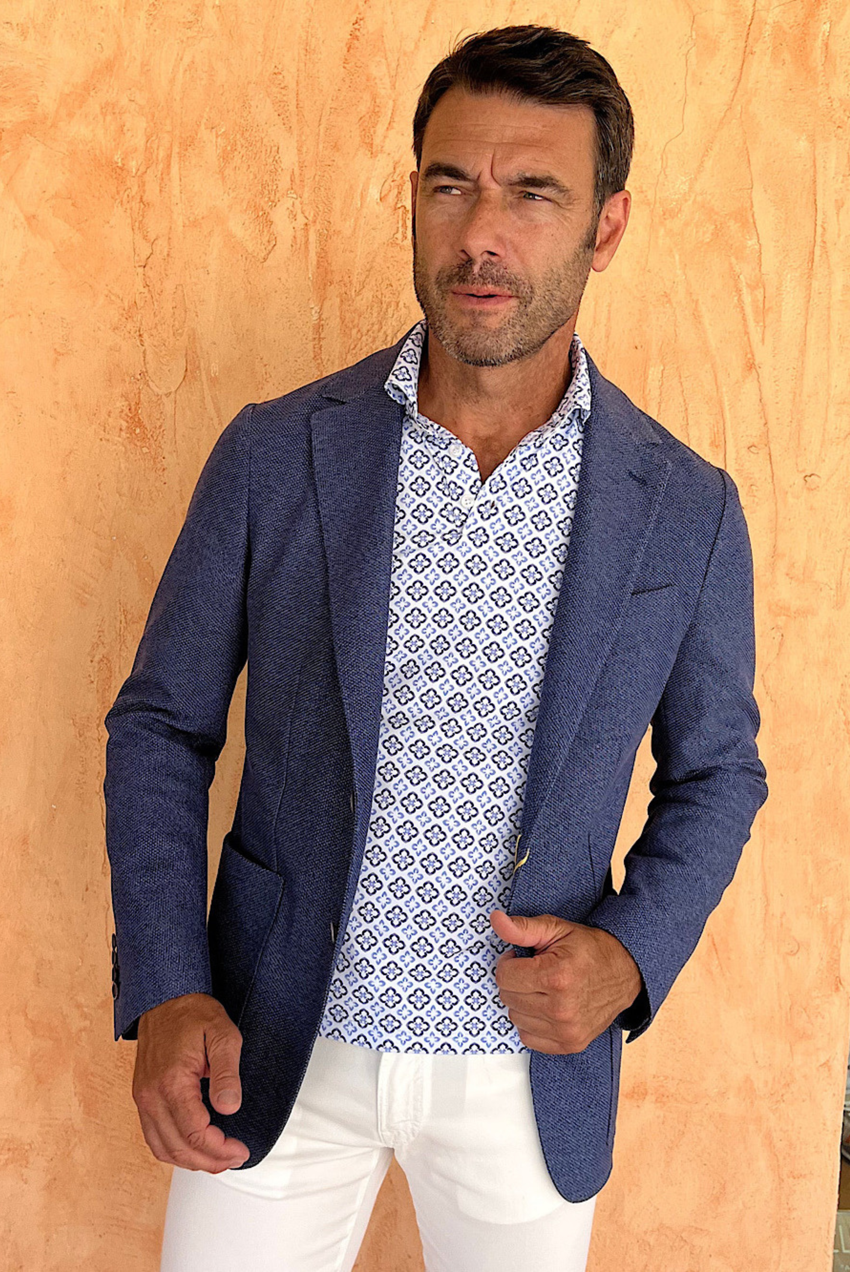 Canali Giacca Sfoderata 2 Bottoni Azzurra - Guarino Store