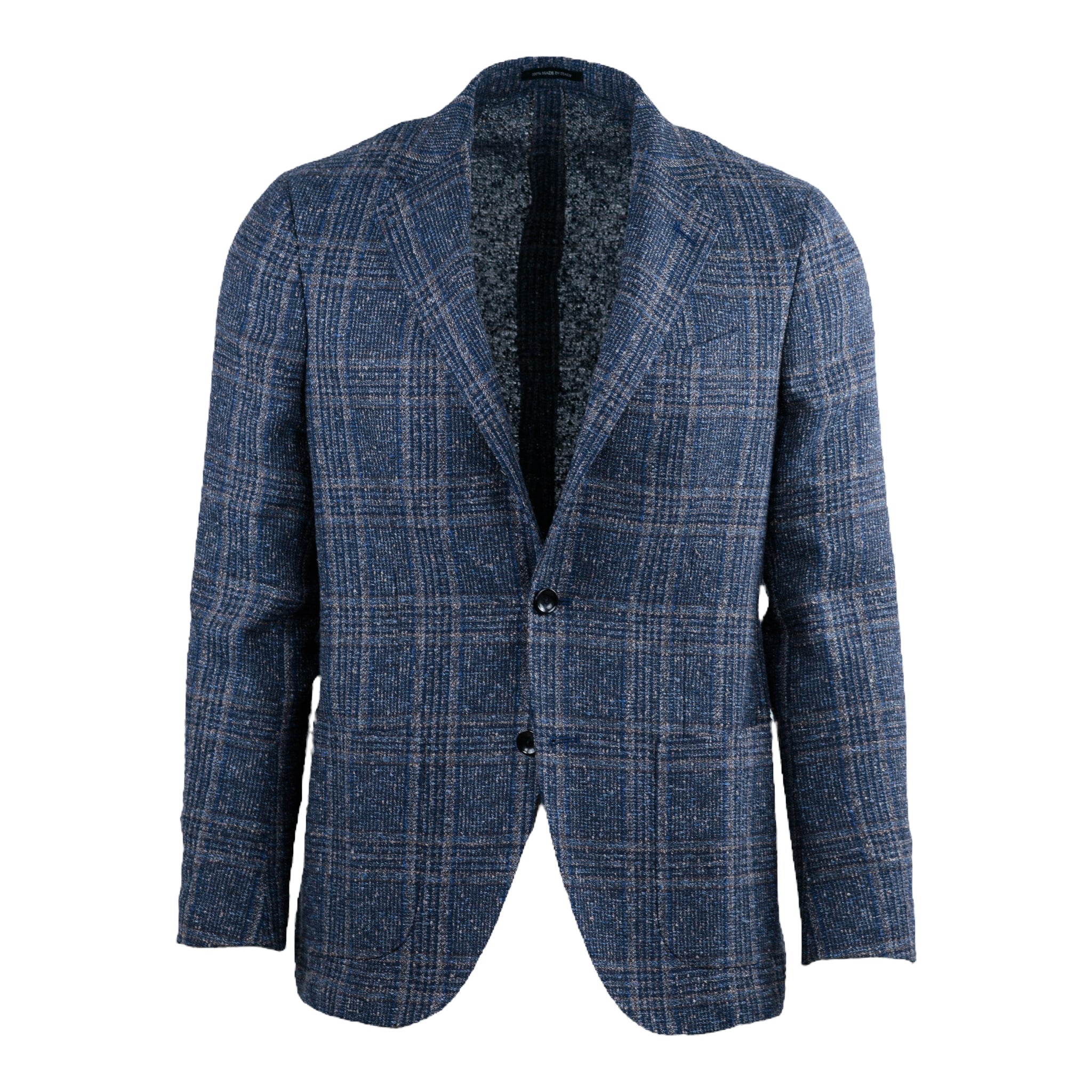Guarino Giacca Galles in Lino Blu e Marrone - Guarino Store