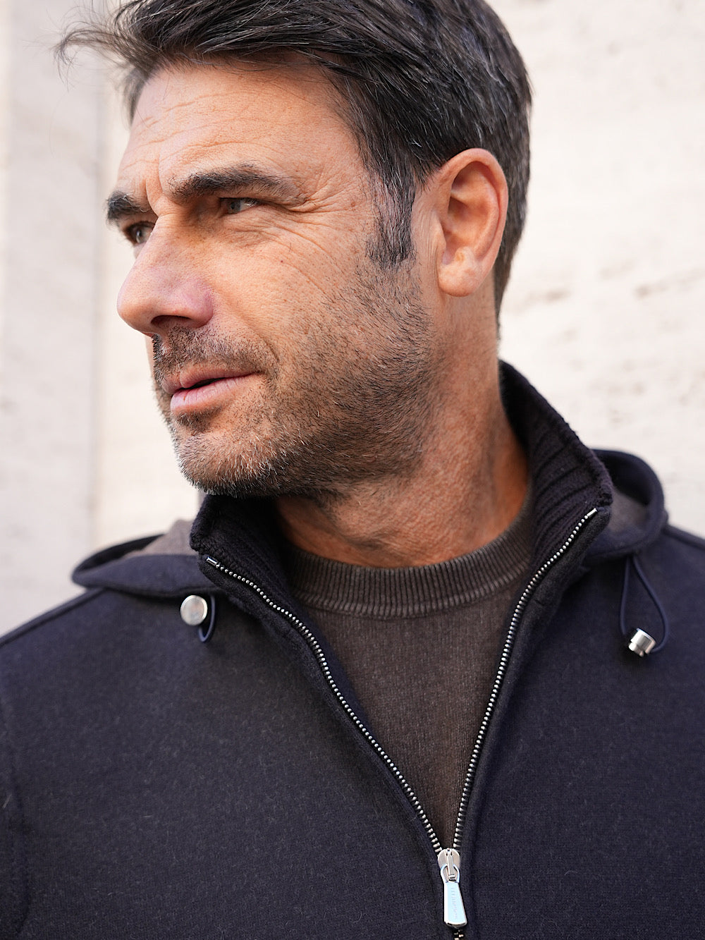 Mandelli Giubbino in cashmere con cappuccio staccabile - Guarino Store