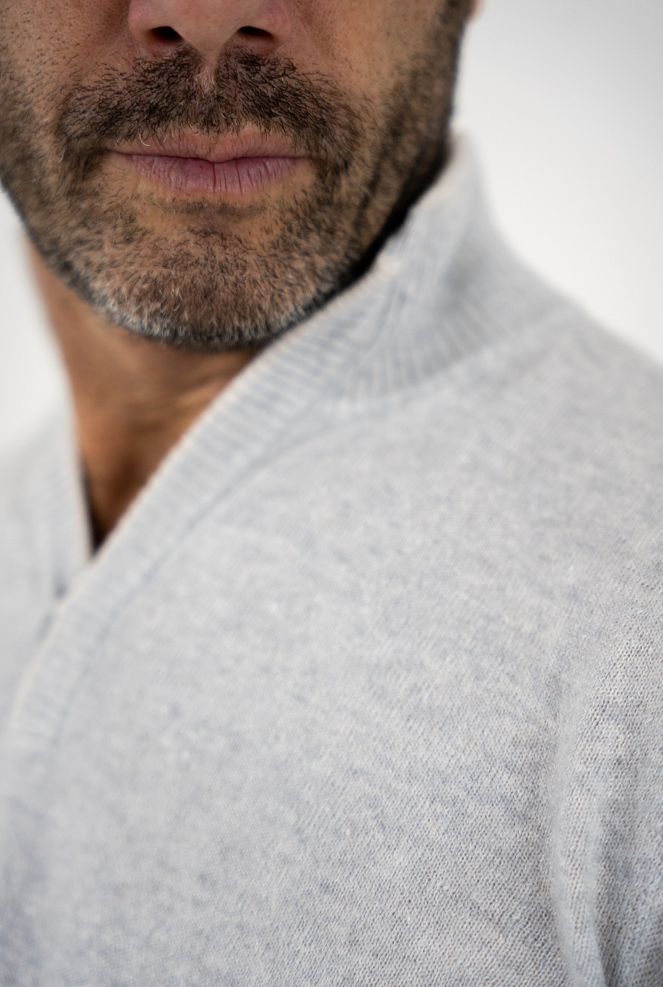 SETTEFILI CASHMERE Maglia Cashmere e Lino Grigio Chiaro Mélange - Guarino Store