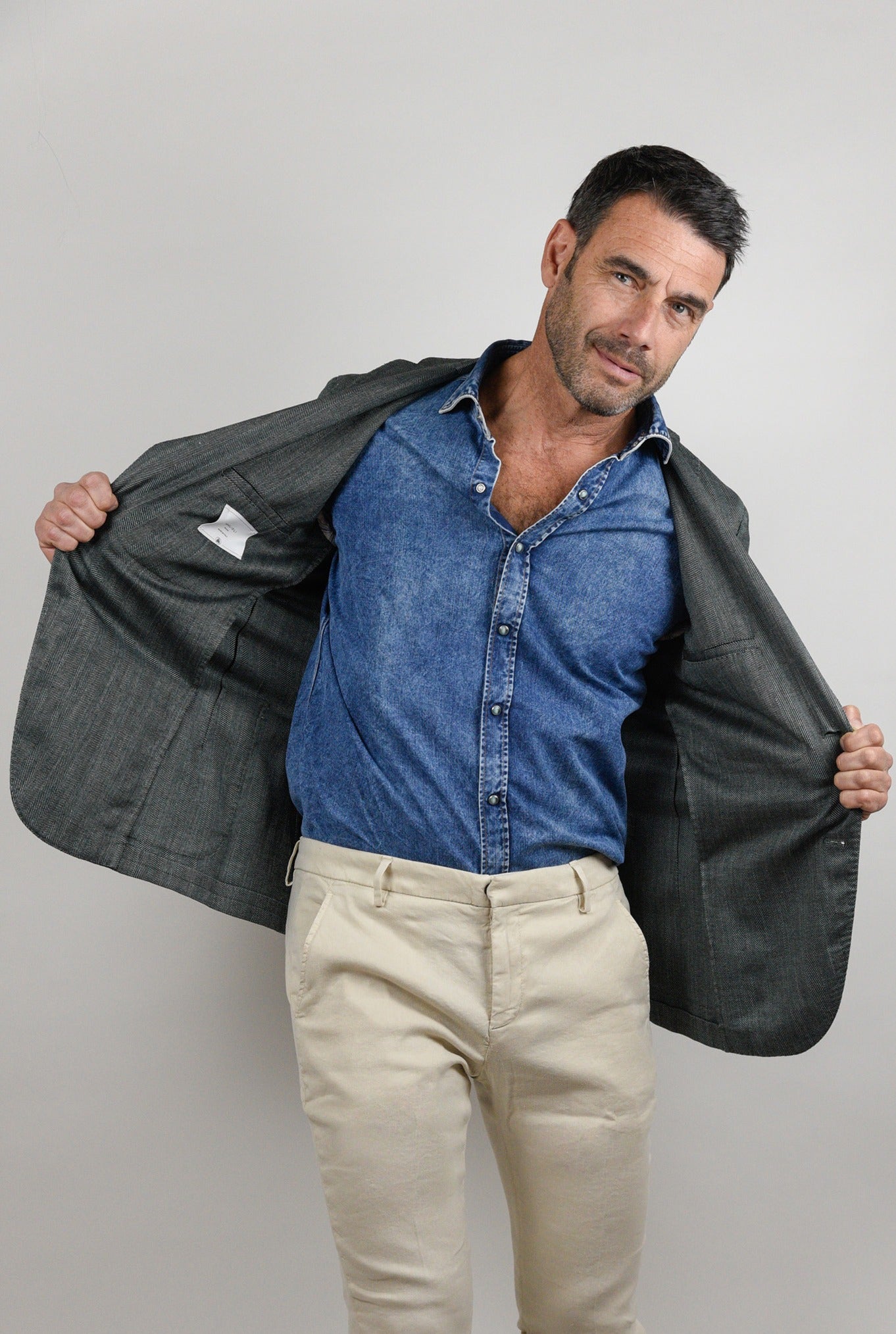 Boglioli Giacca K-Jacket spinata verde - Guarino Store