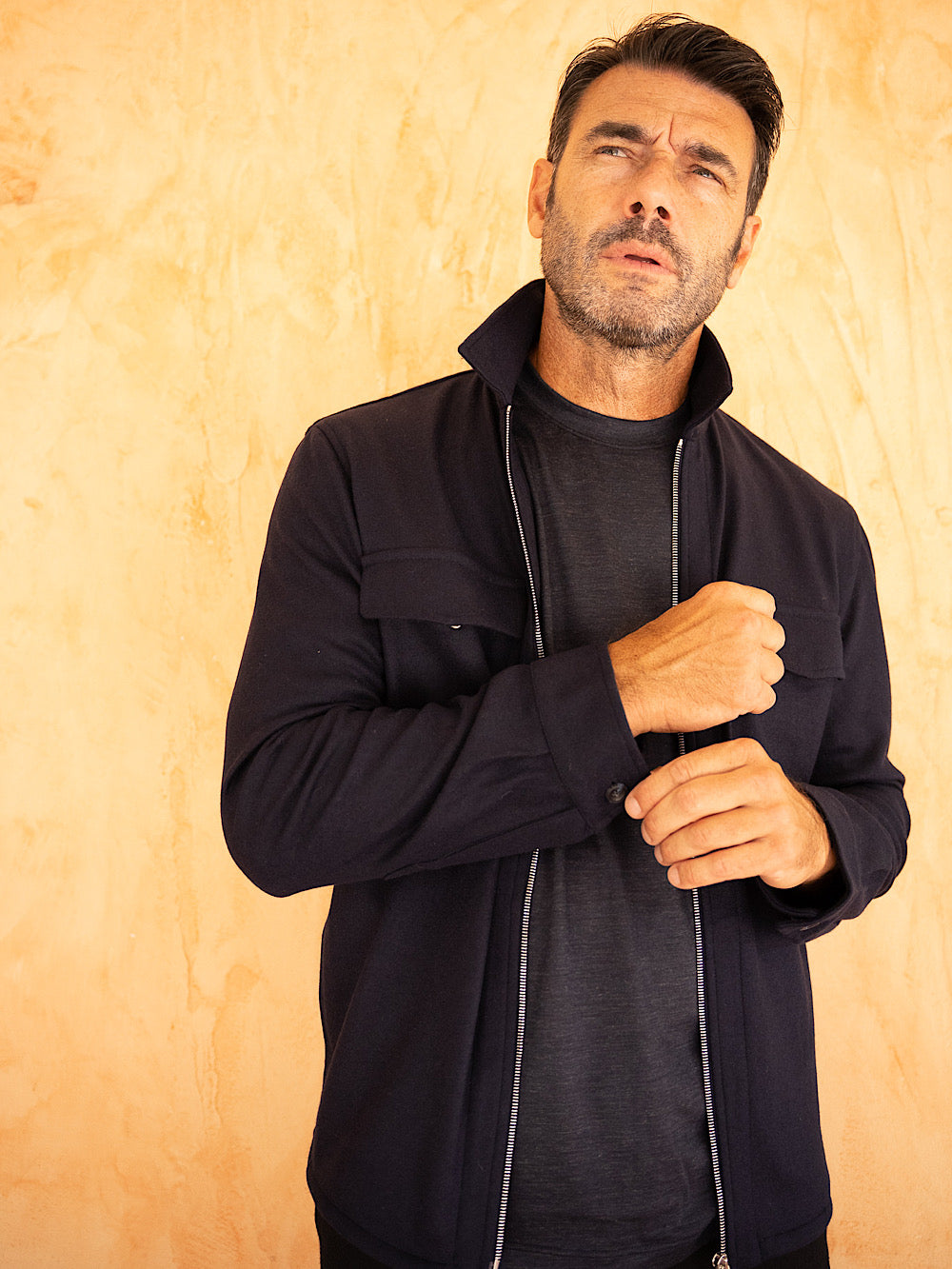 Pescarolo Giubbino Cashmere Elasticizzato blu scuro - Guarino Store