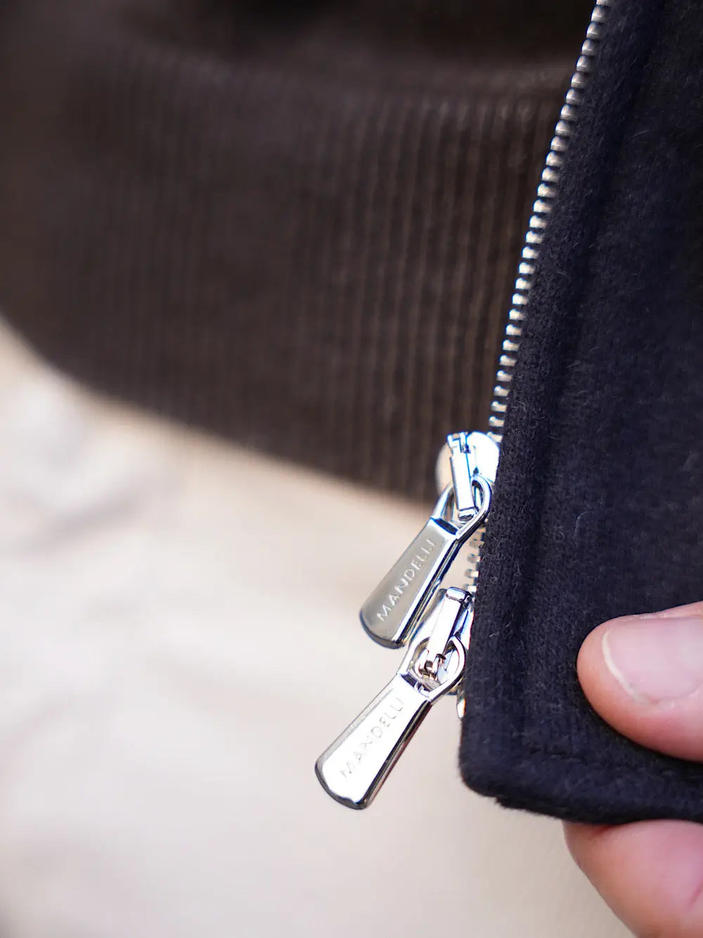 Mandelli Giubbino in cashmere con cappuccio staccabile - Guarino Store