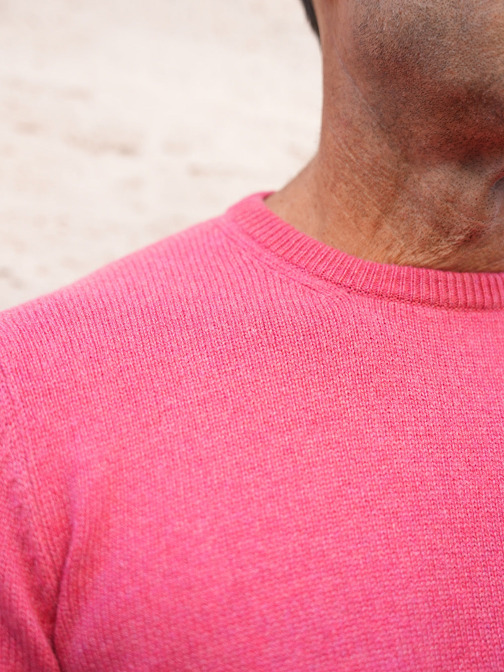 Girocollo cashmere tessuto Loro Piana rosso - Guarino Store