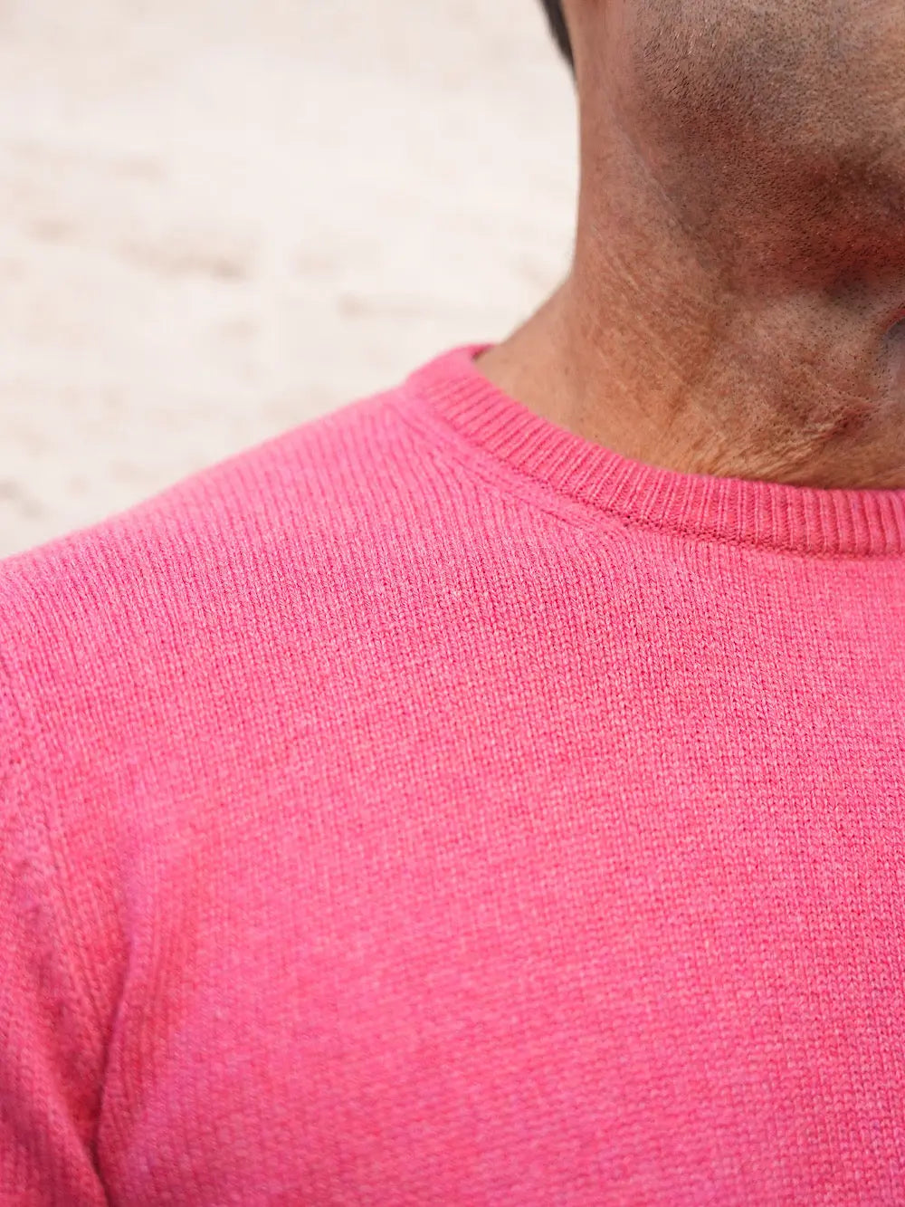 Girocollo cashmere tessuto Loro Piana rosso - Guarino Store