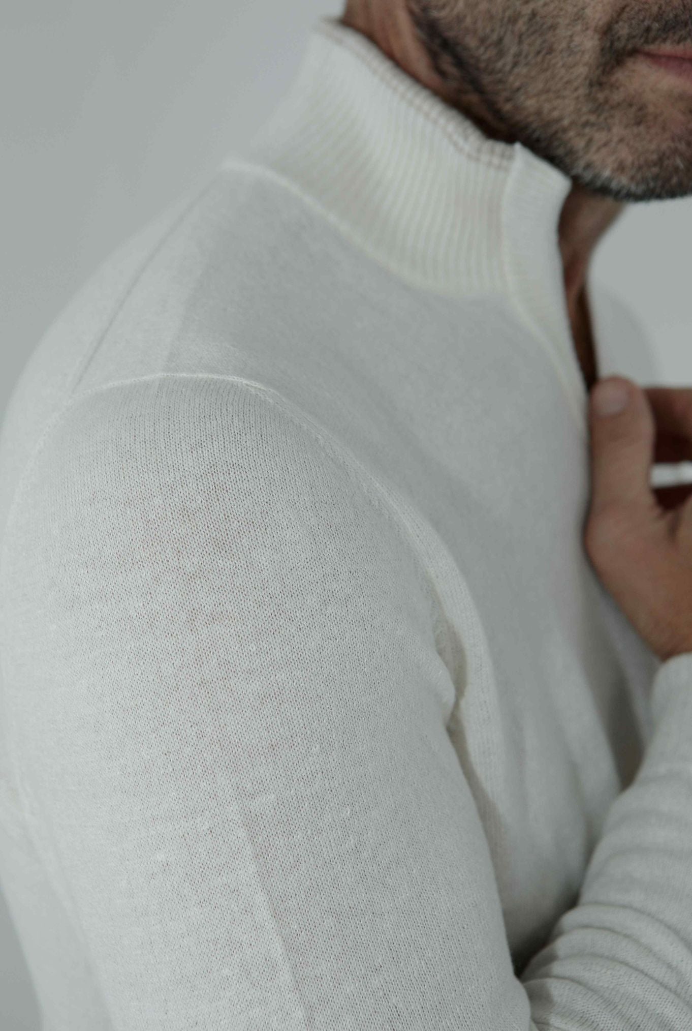 SETTEFILI CASHMERE Maglia Cashmere e Lino Panna Mélange - Guarino Store