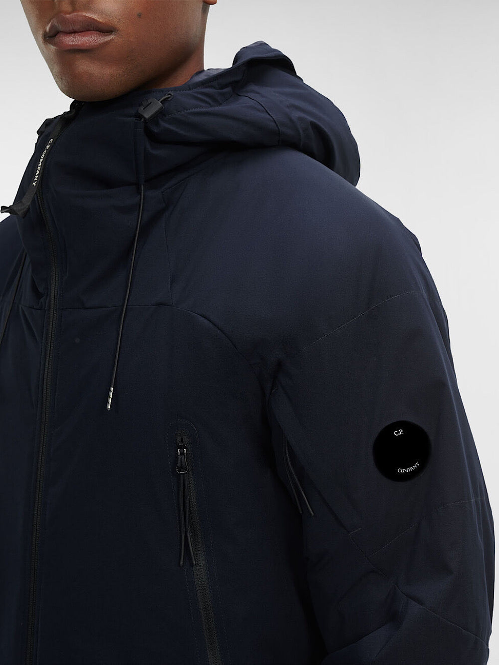 Giacca imbottita blu navy con cappuccio - Guarino Store