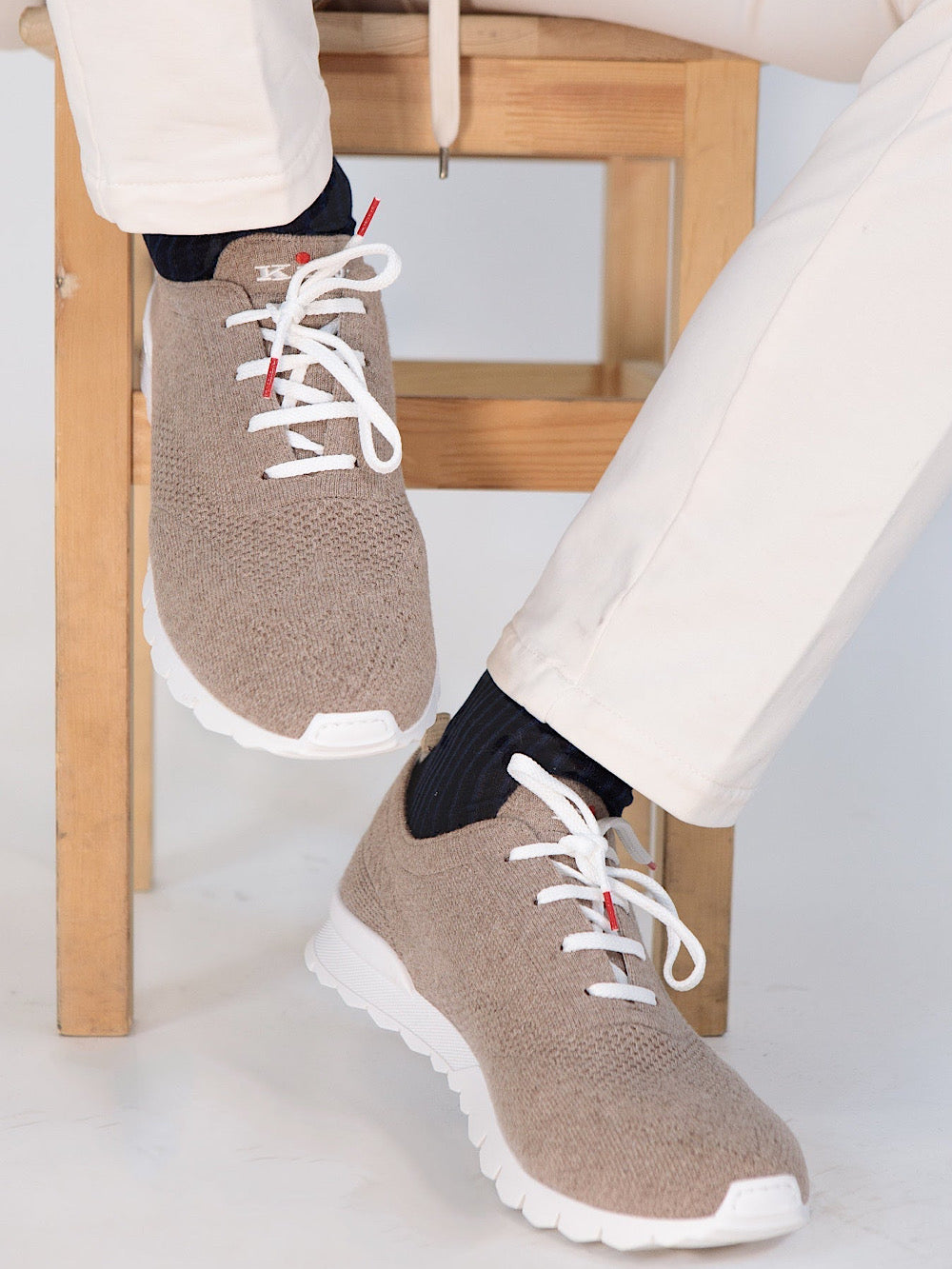 Kiton Sneaker cashmere tortora - Guarino Store