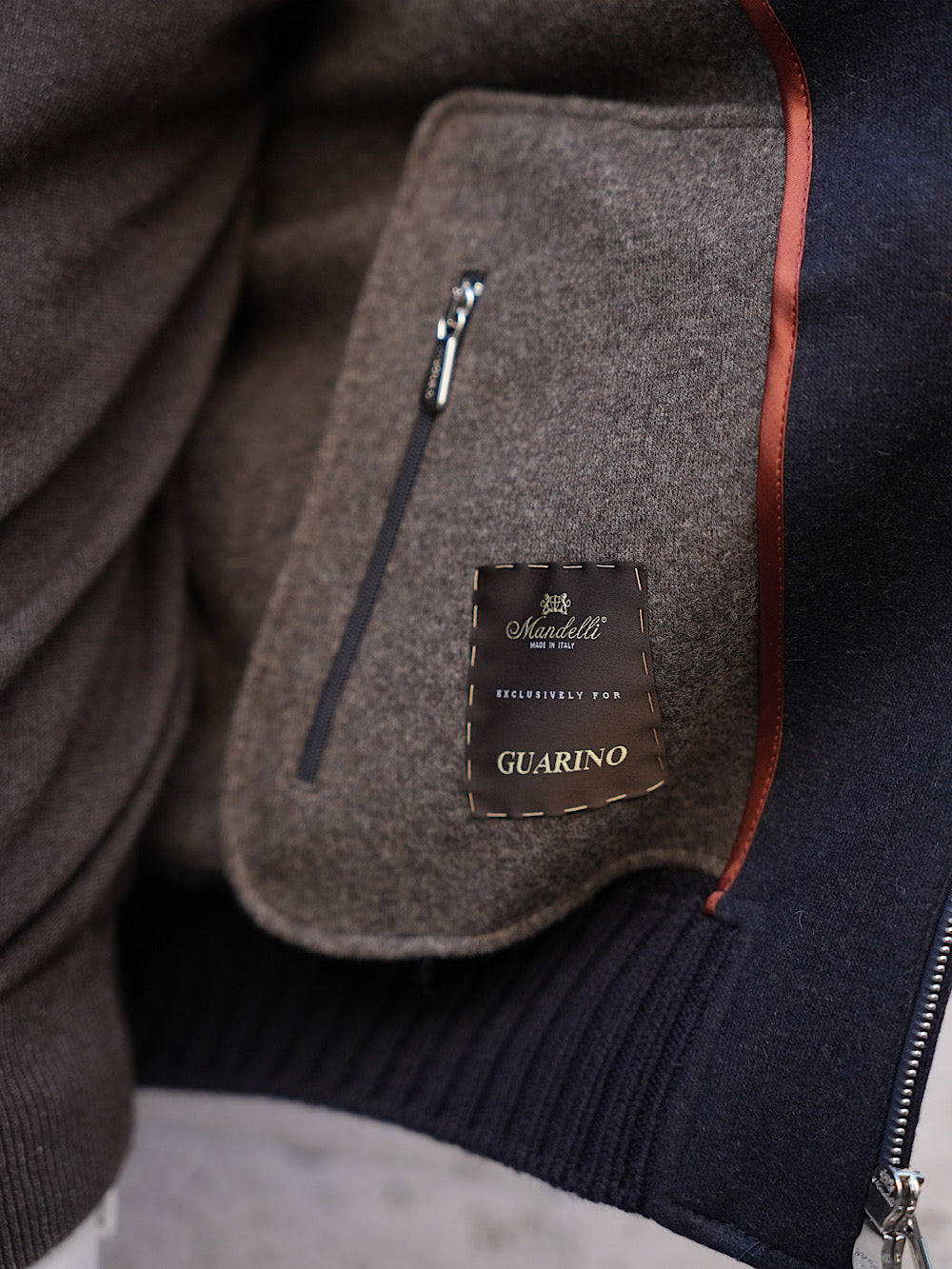 Mandelli Giubbino in cashmere con cappuccio staccabile - Guarino Store