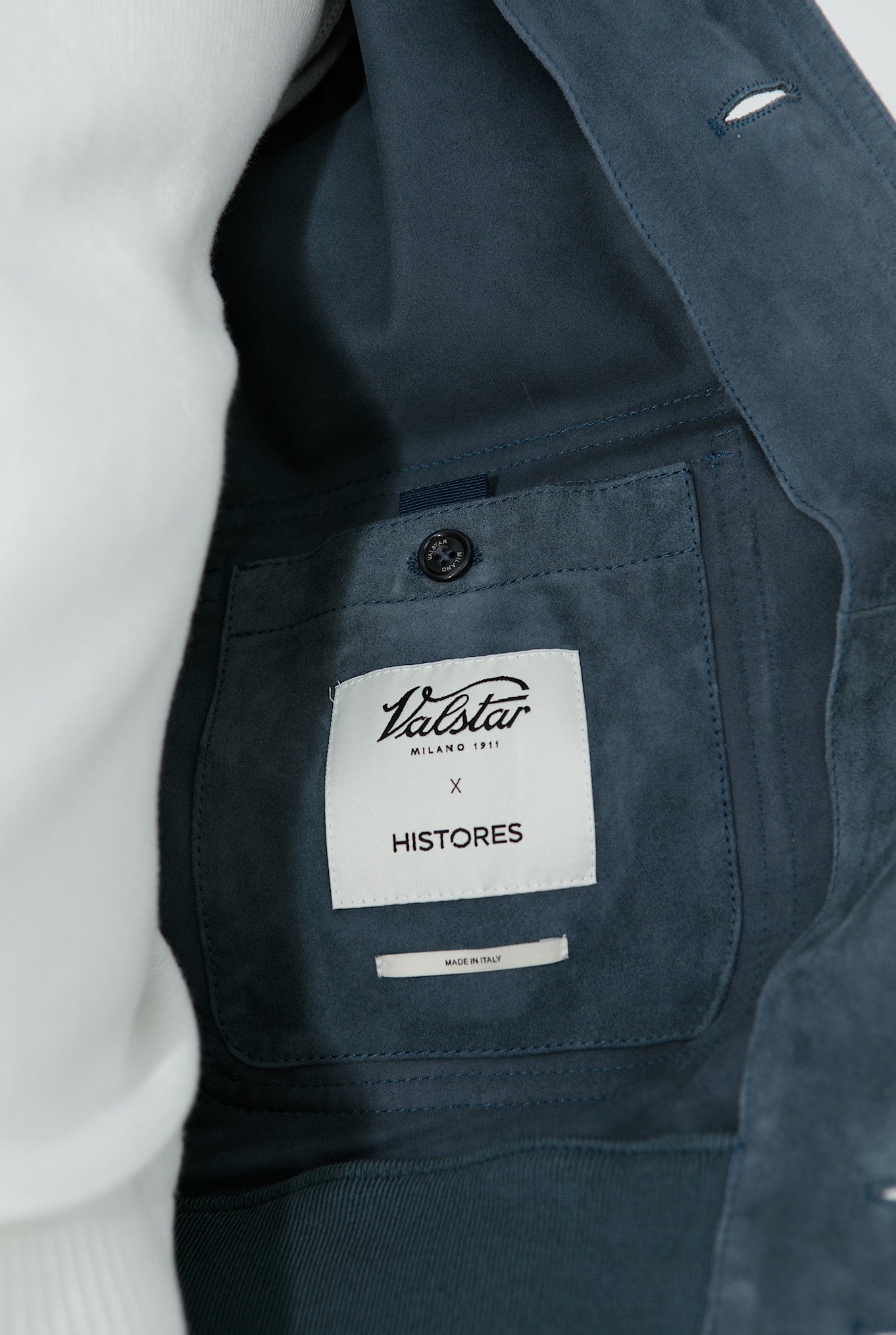 VALSTAR Giubbino in Suede Sfoderato Blu Marino - Guarino Store