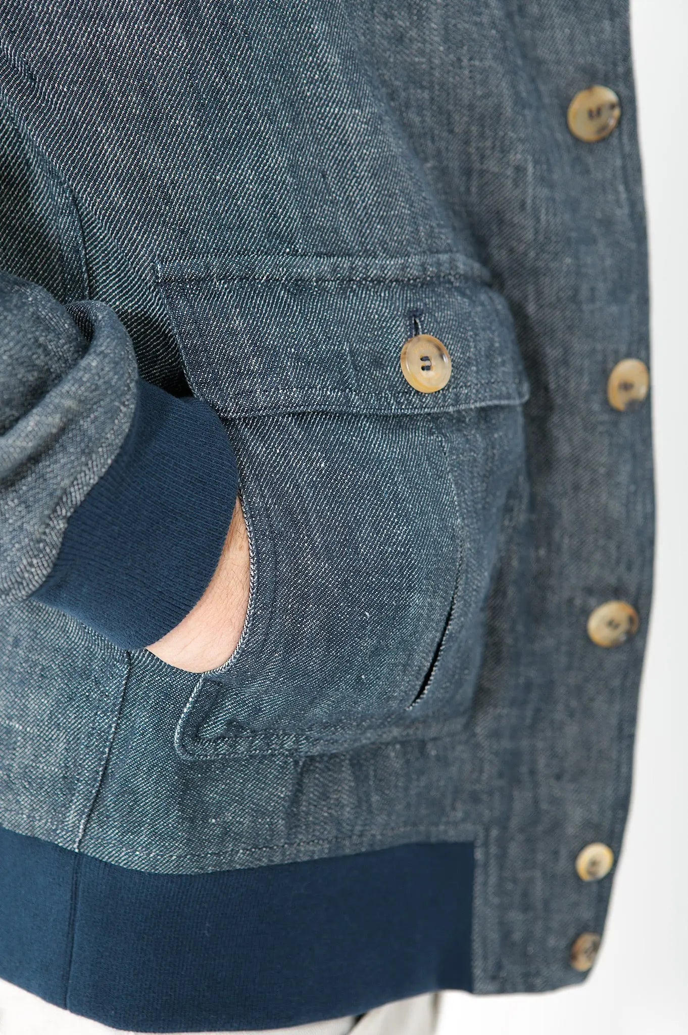 VALSTAR Giubbino Denim Lino Limited Edition Blu - Guarino Store