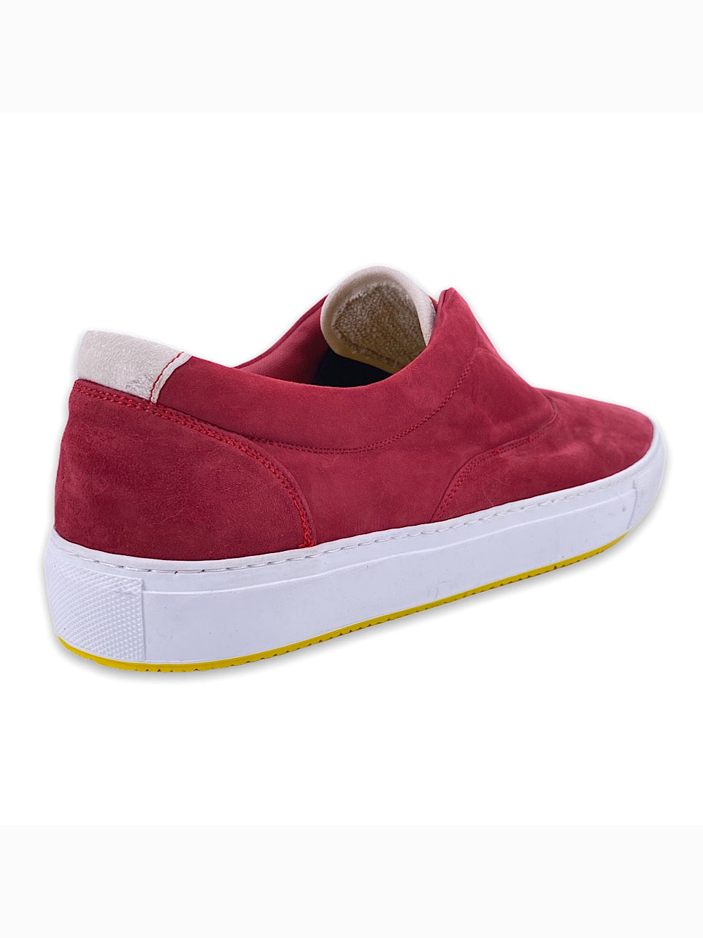 Svevo sneaker slip on suede rossa - Guarino Store
