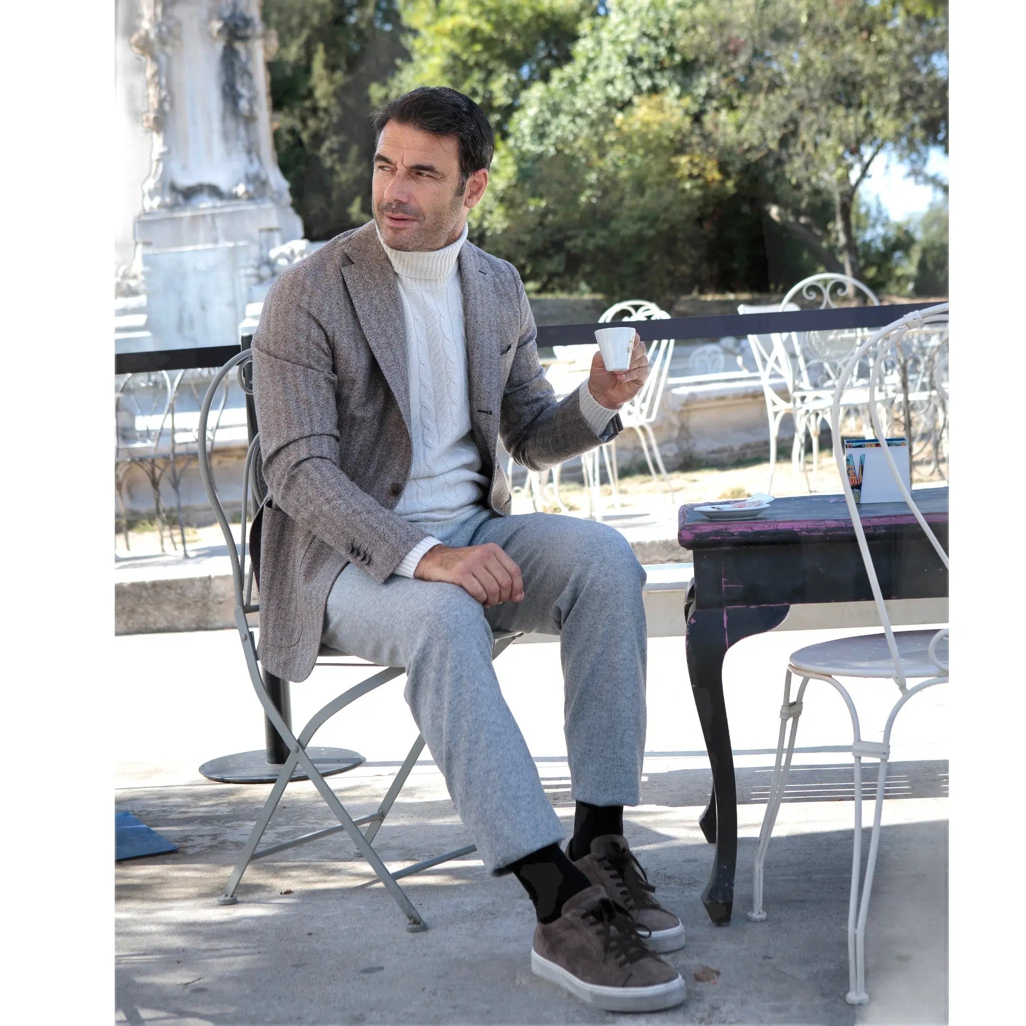 Pellettieri di Parma Sneaker in suede caffè lavato - Guarino Store
