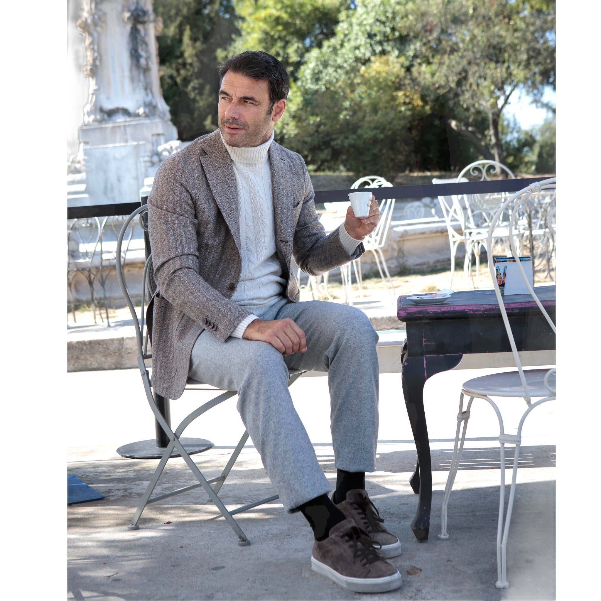 Pellettieri di Parma Sneaker in suede caffè lavato - Guarino Store