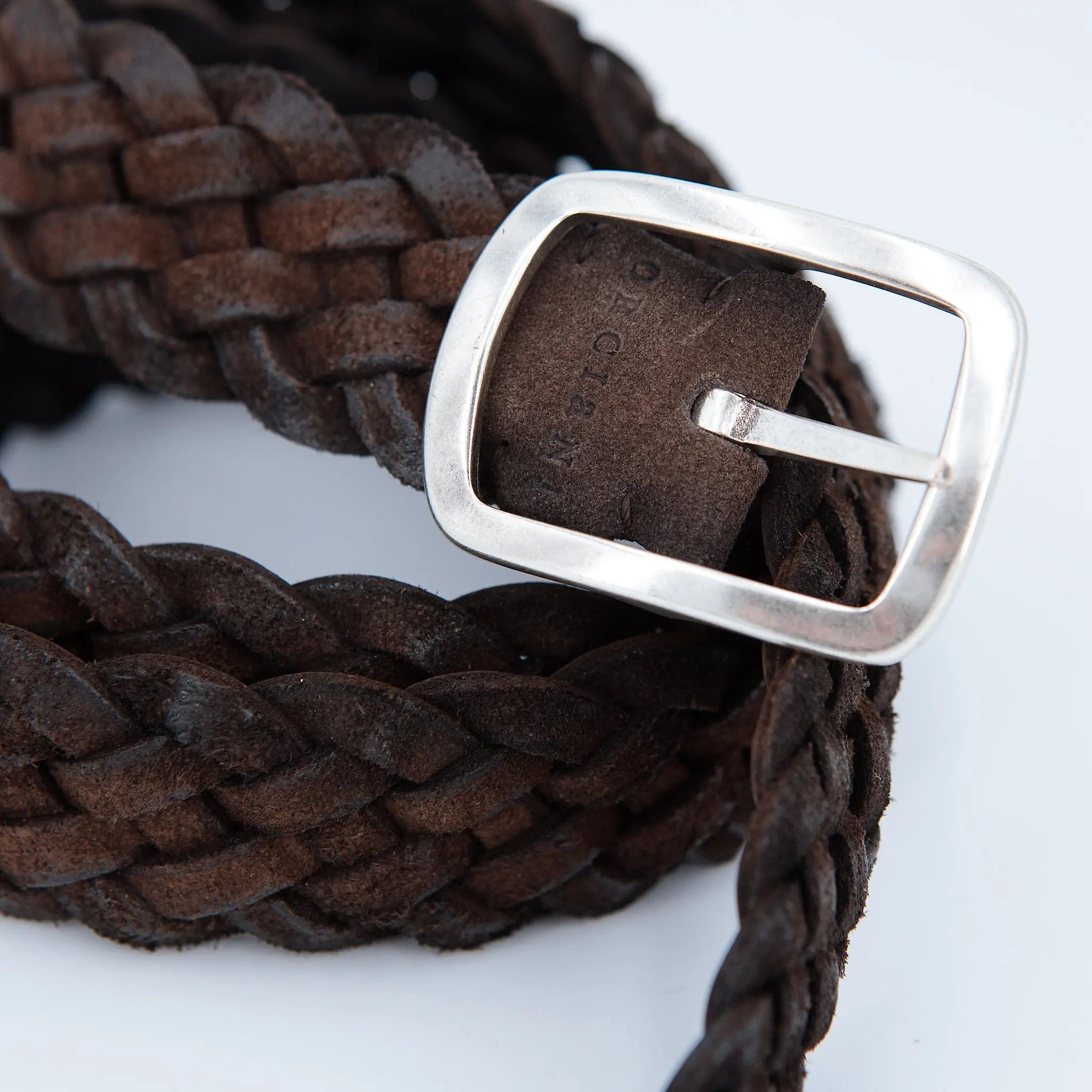Cintura reversibile a treccia testa di moro - Guarino Store