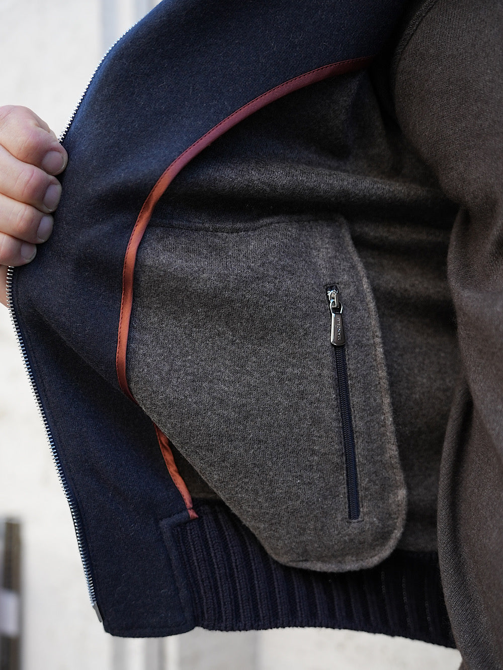 Mandelli Giubbino in cashmere con cappuccio staccabile - Guarino Store