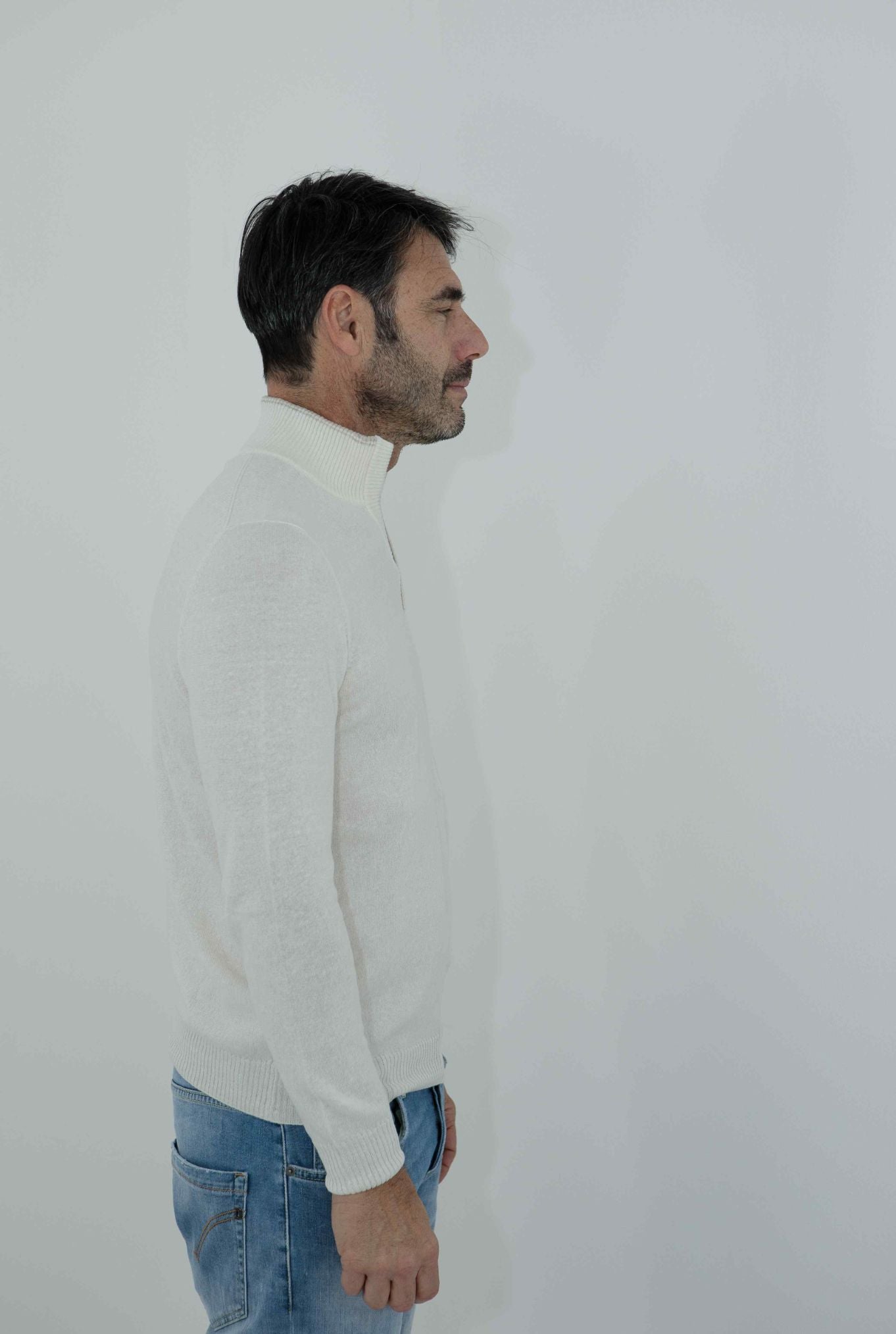 SETTEFILI CASHMERE Maglia Cashmere e Lino Panna Mélange - Guarino Store