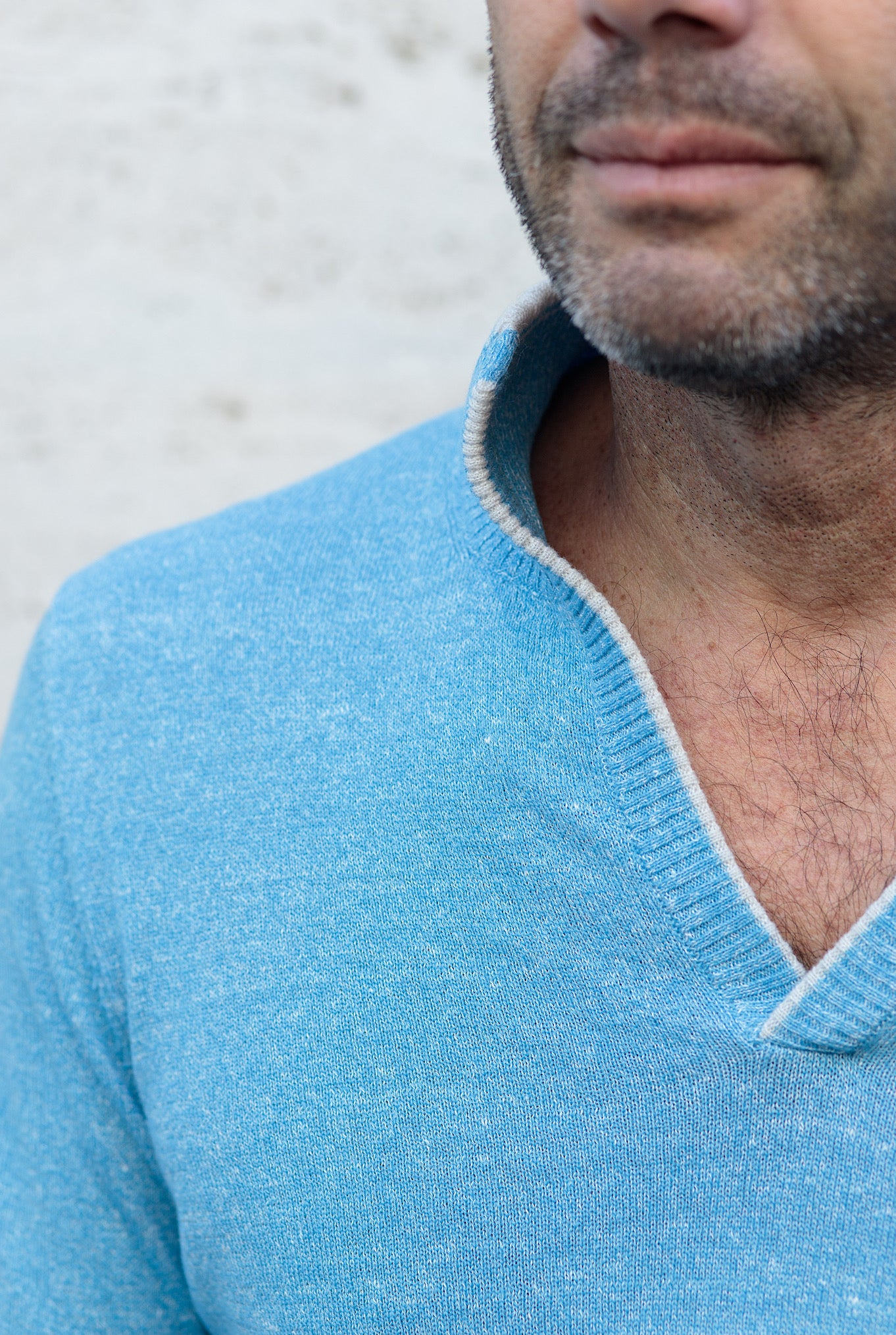 SETTEFILI CASHMERE Maglia Cashmere e Lino Turchese Mélange - Guarino Store