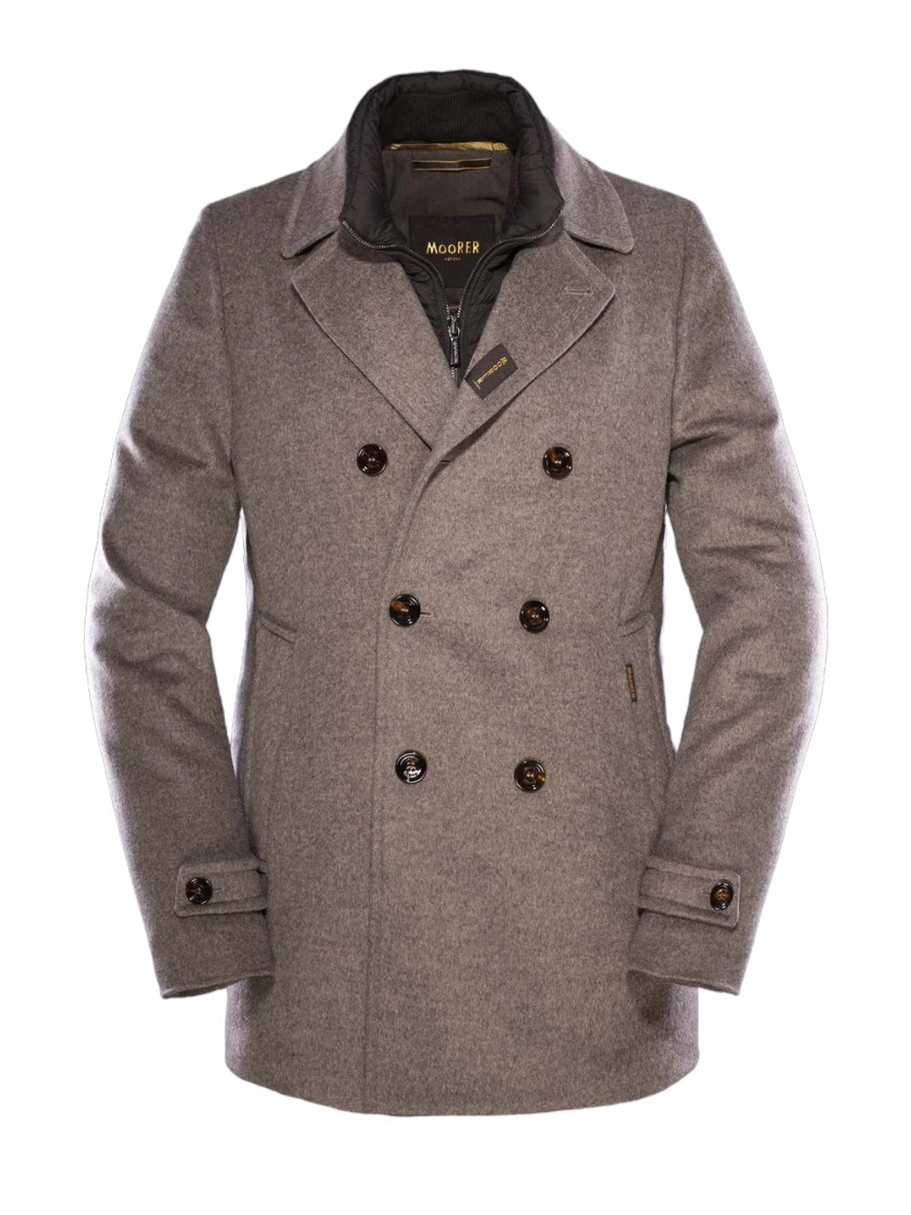 Peacot Doppio Petto imbottito tortora - Guarino Store