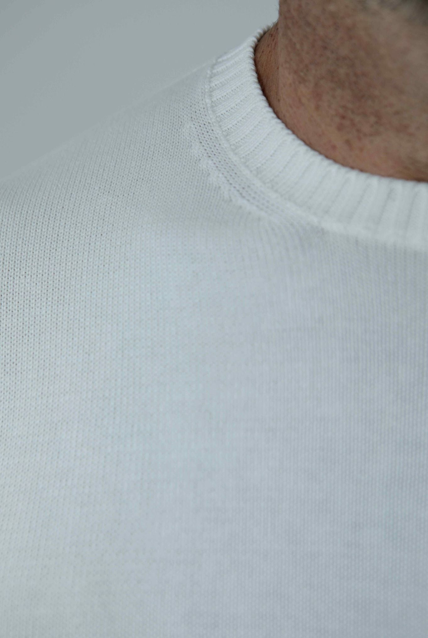 GUARINO Girocollo 2 Fili Cotone Bianco - Guarino Store