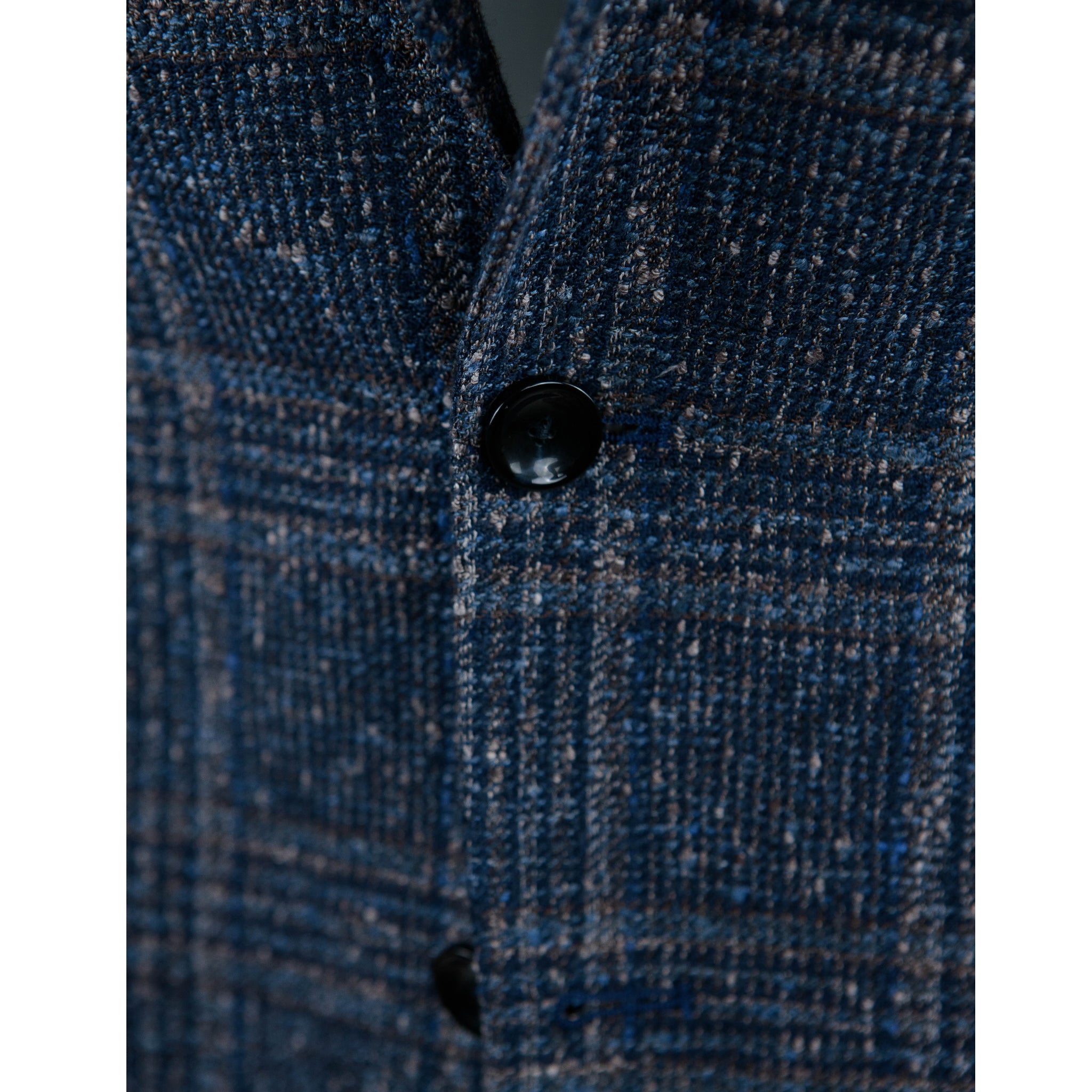 Guarino Giacca Galles in Lino Blu e Marrone - Guarino Store