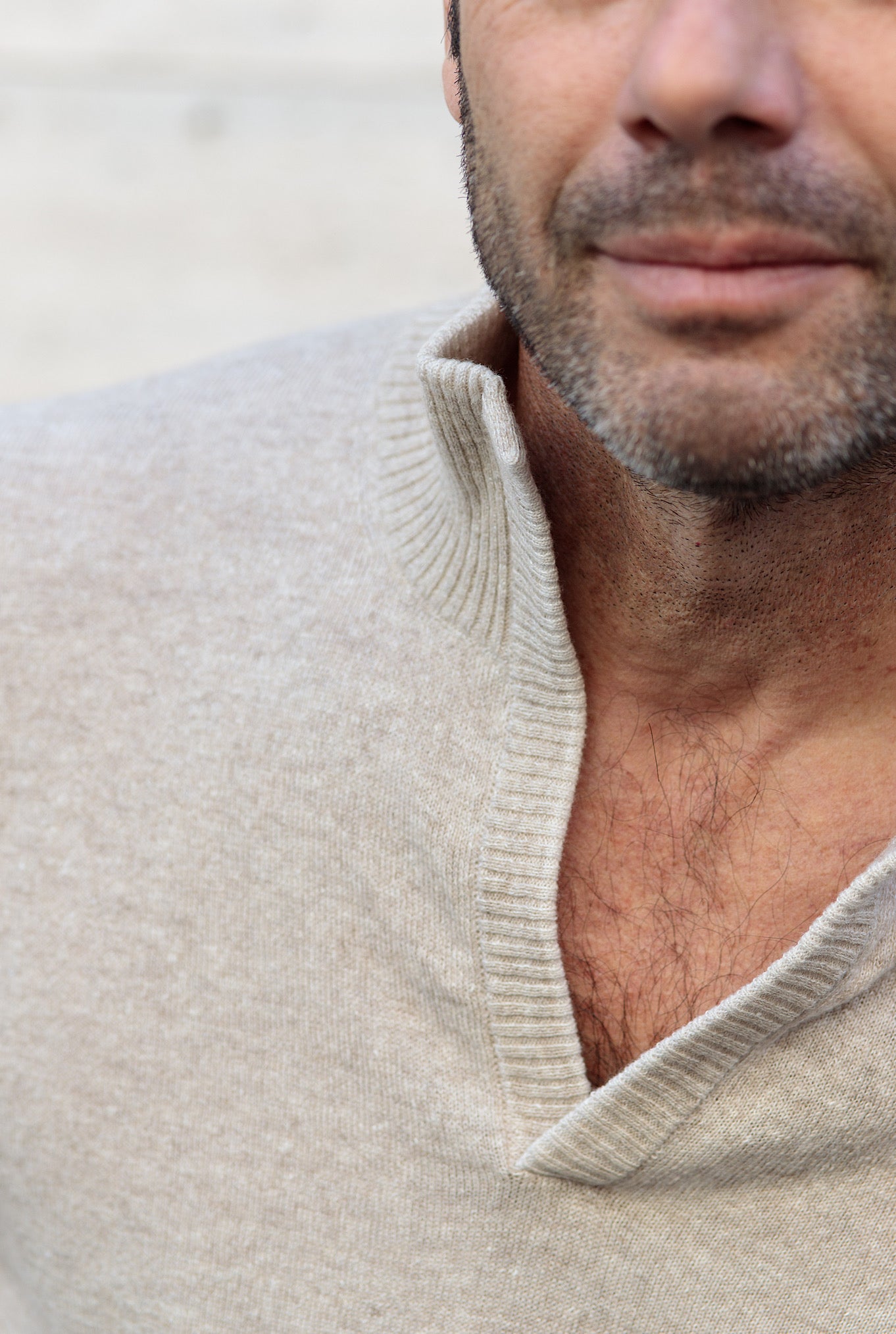 SETTEFILI CASHMERE Maglia Cashmere e Lino Beige Mélange - Guarino Store