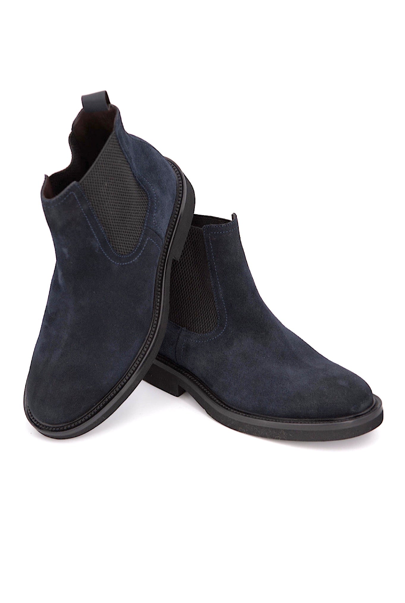Chelsea Boots in Suede Blu - Guarino Store