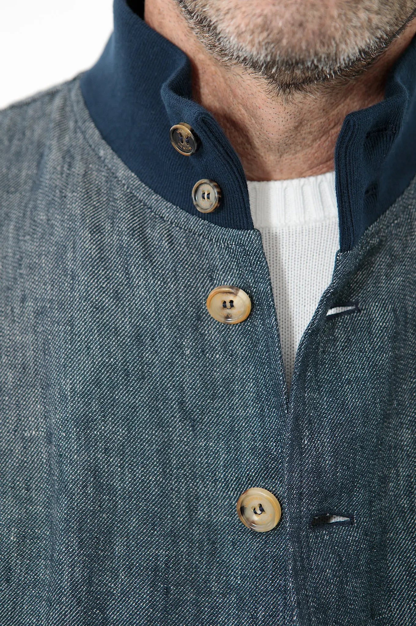 VALSTAR Giubbino Denim Lino Limited Edition Blu - Guarino Store