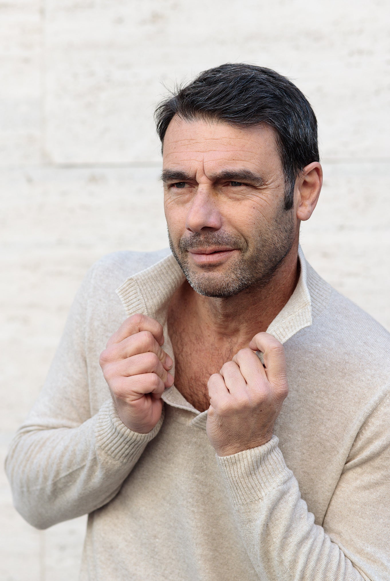 SETTEFILI CASHMERE Maglia Cashmere e Lino Beige Mélange - Guarino Store