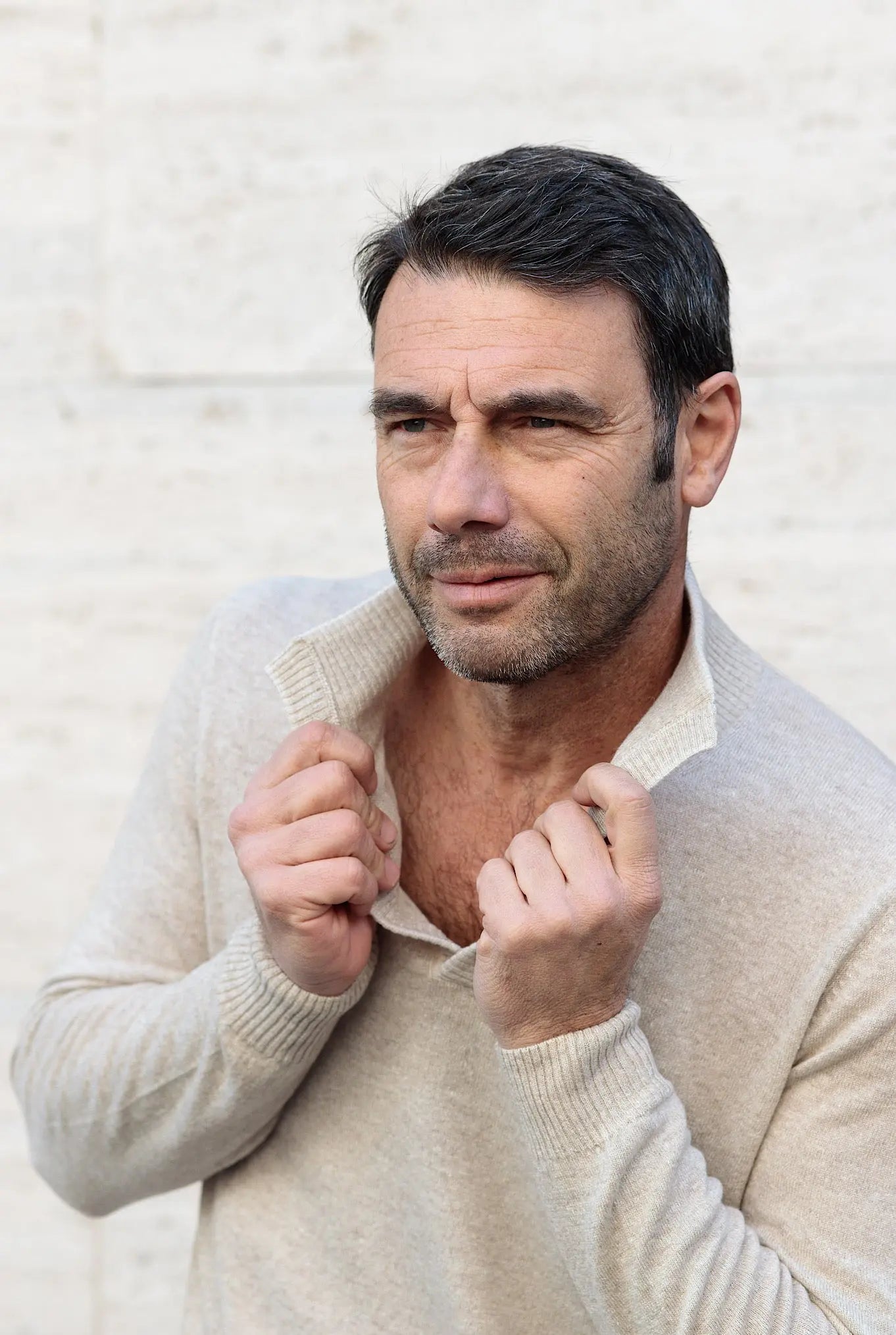 SETTEFILI CASHMERE Maglia Cashmere e Lino Beige Mélange - Guarino Store